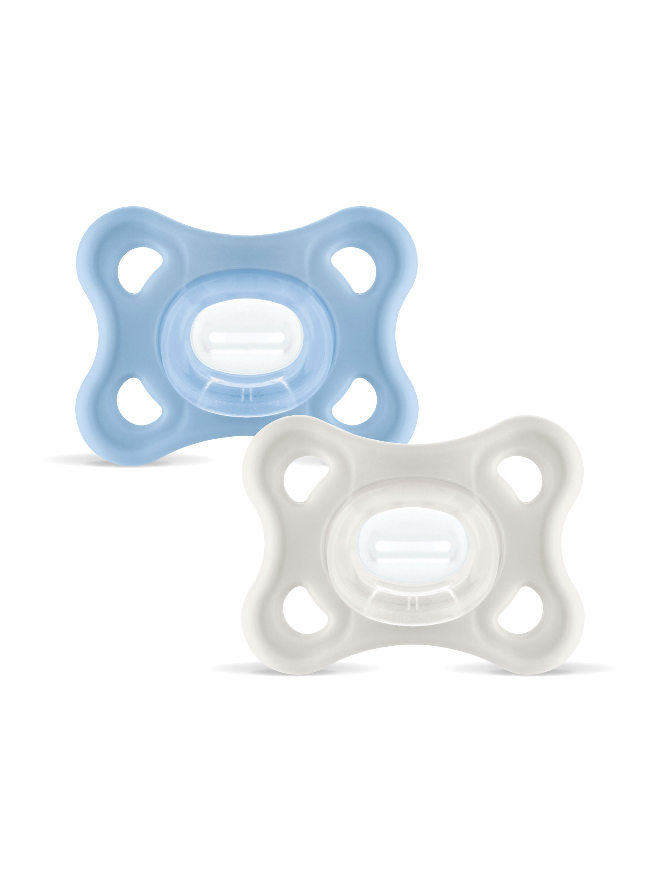 Mam Baby Comfort Silicone Pacifier - 0 - 3 M | Sealife Blue & Beige - Pack of 2 image number 1
