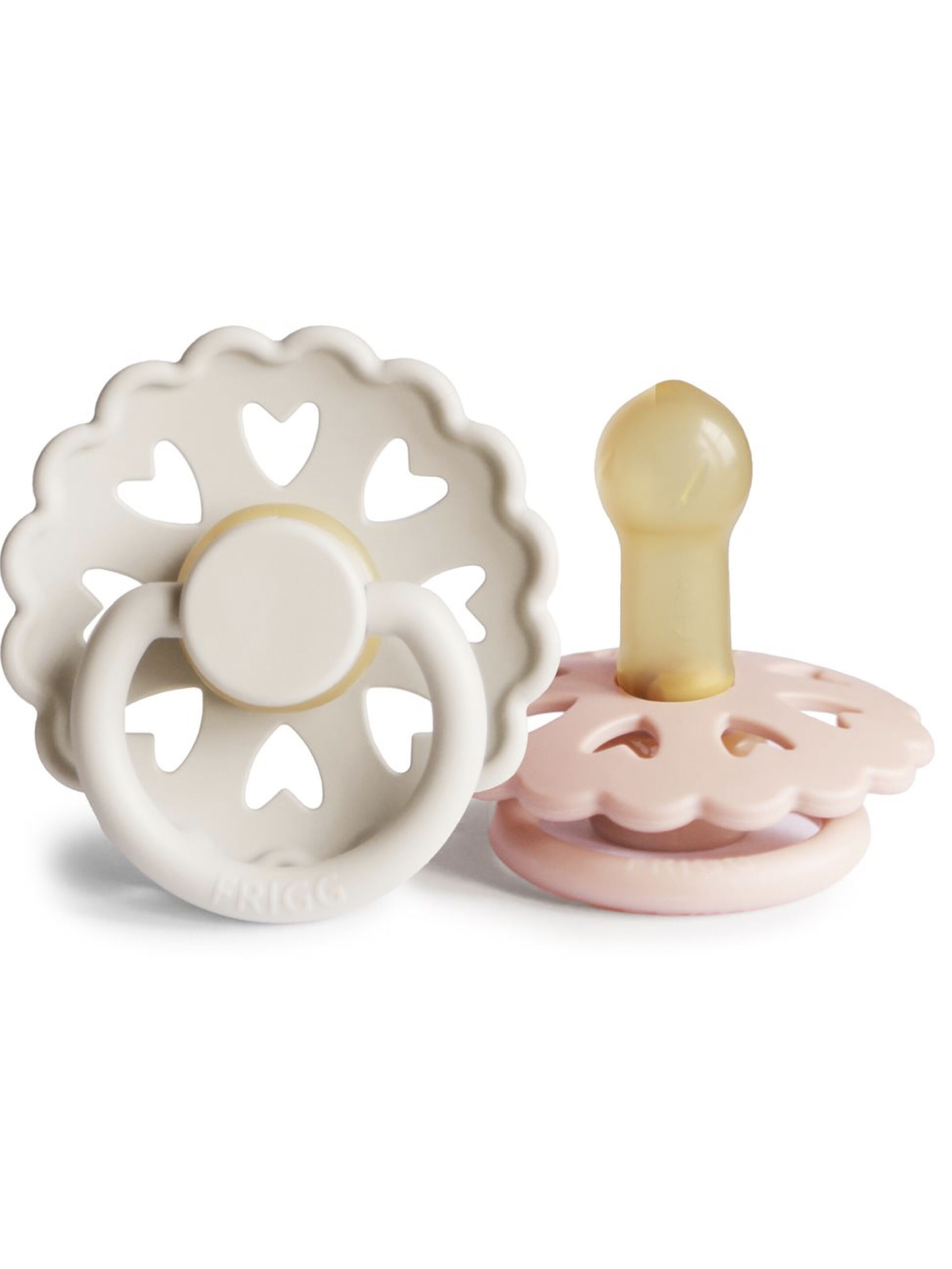 FRIGG Fairytale Latex Baby Pacifier 6-18M 2-PackCream/Blush Size 2 image number 1