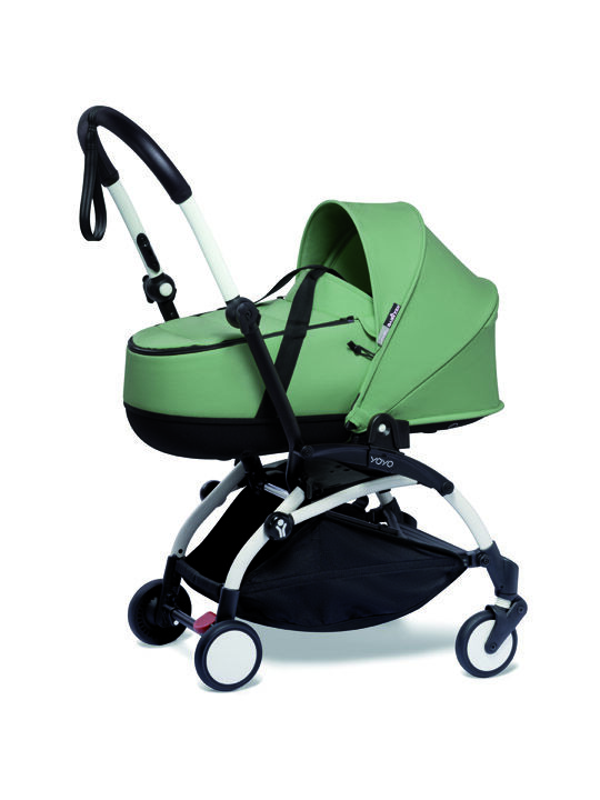 YOYO2 Stroller White Frame with Peppermint Bassinet image number 1