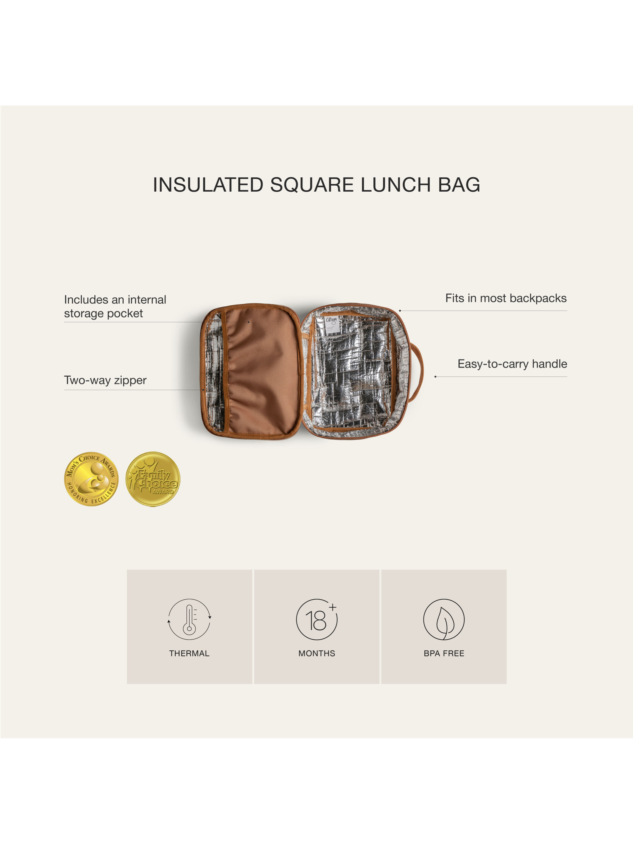 Citron Insulated Square Lunchbag Vehicles image number 9