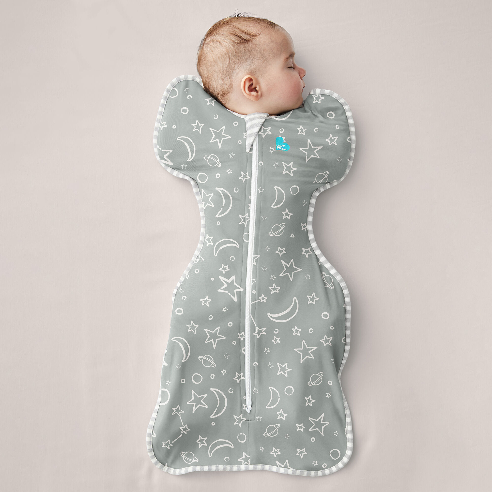 Love to Dream Swaddle UP Bamboo Original Stars & Moon - Olive (Small) image number 1