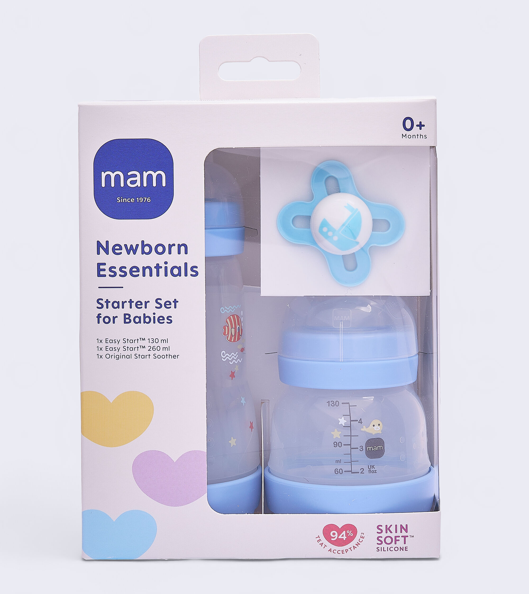Mam Baby Easy Start Anticolic Starter Set Silicone Flexible Set - 0 M+ | Sealife Blue - Pack of 3 image number 5