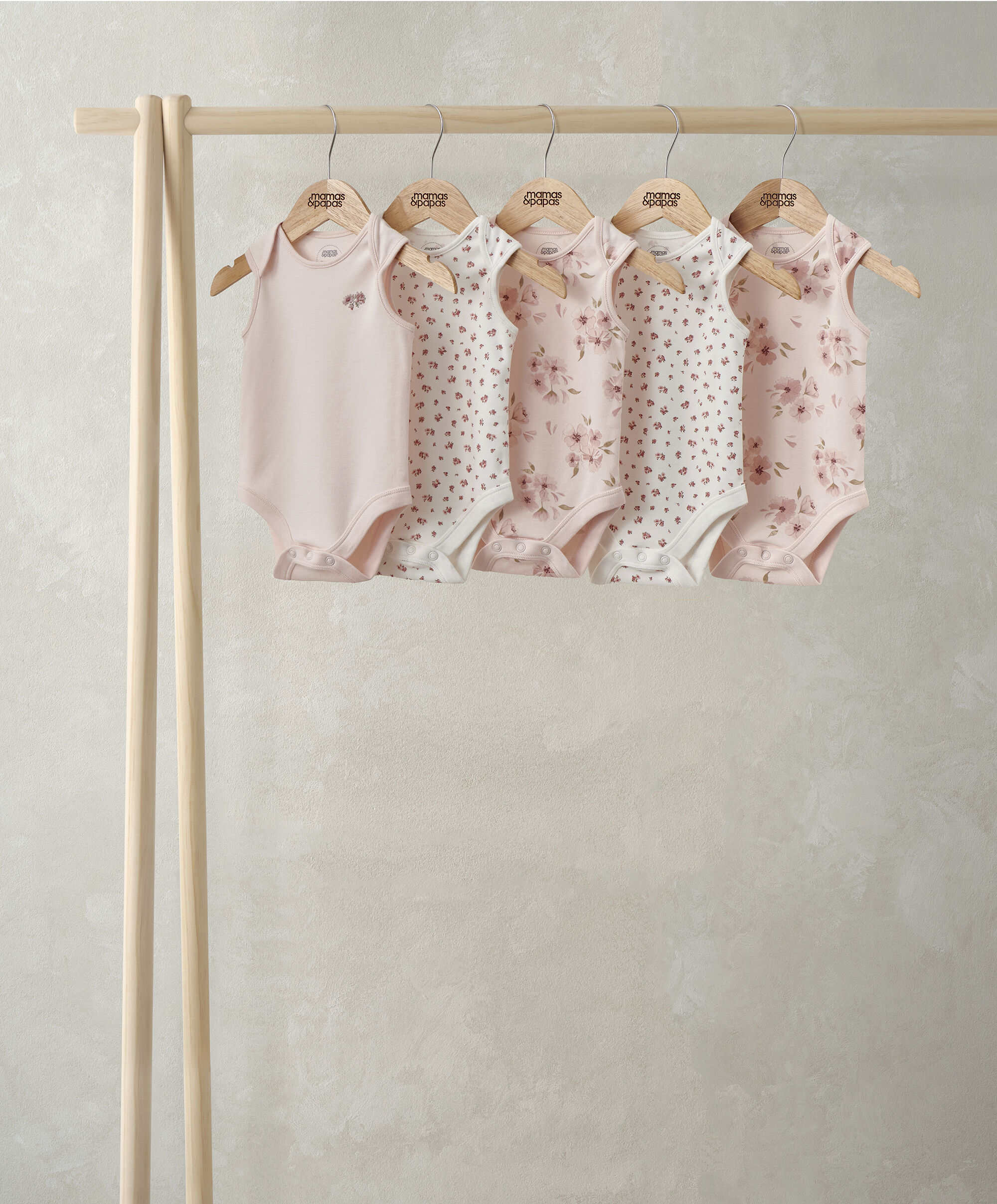 Watercolour Short-Sleeved Bodysuits (Pack of 5)  image number 1