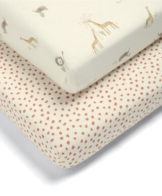 Jungle Cotbed Fitted Sheets - 2 Pack
