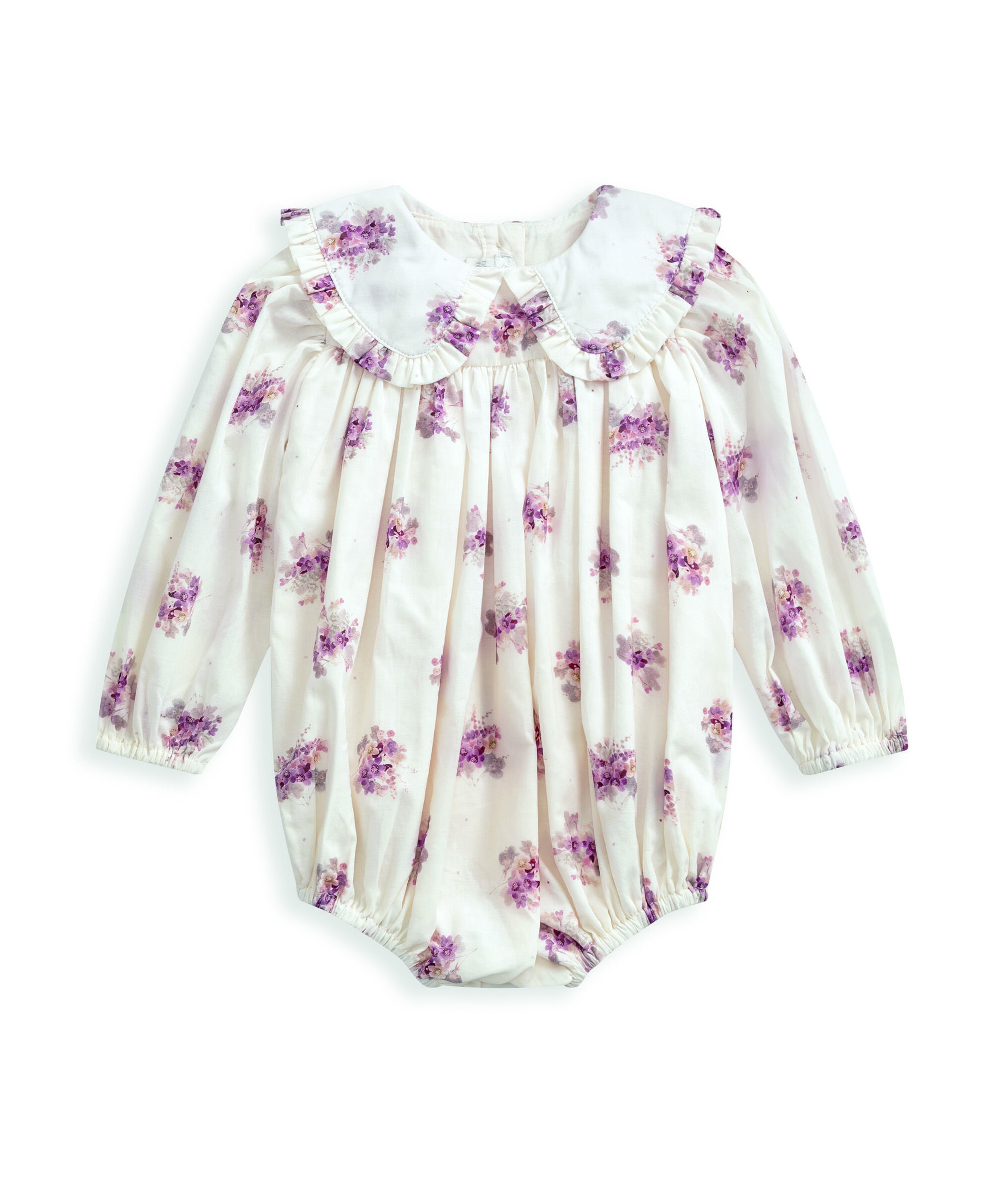 Floral Print Collar Romper image number 2