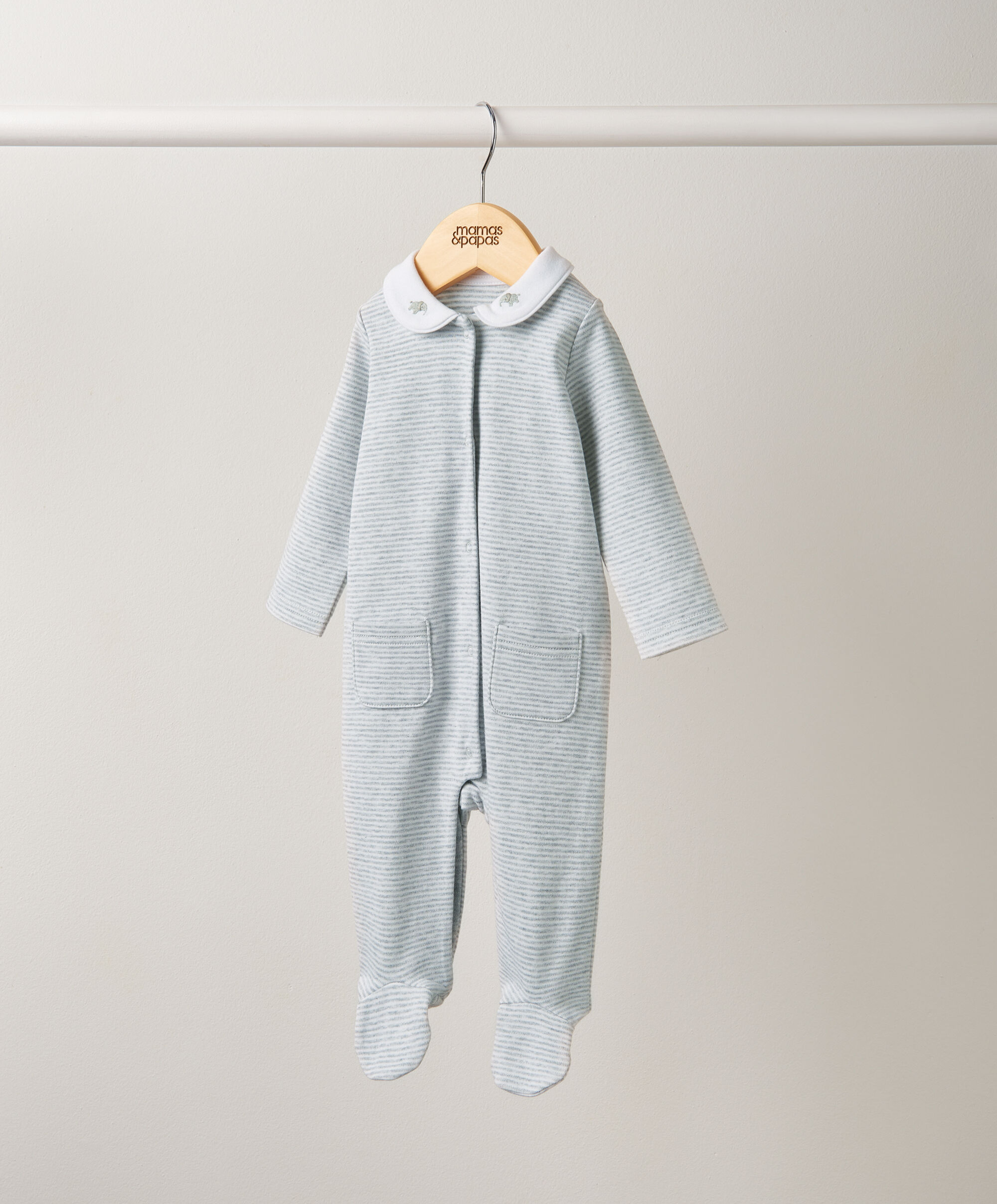 Stripe Collared Sleepsuit image number 4