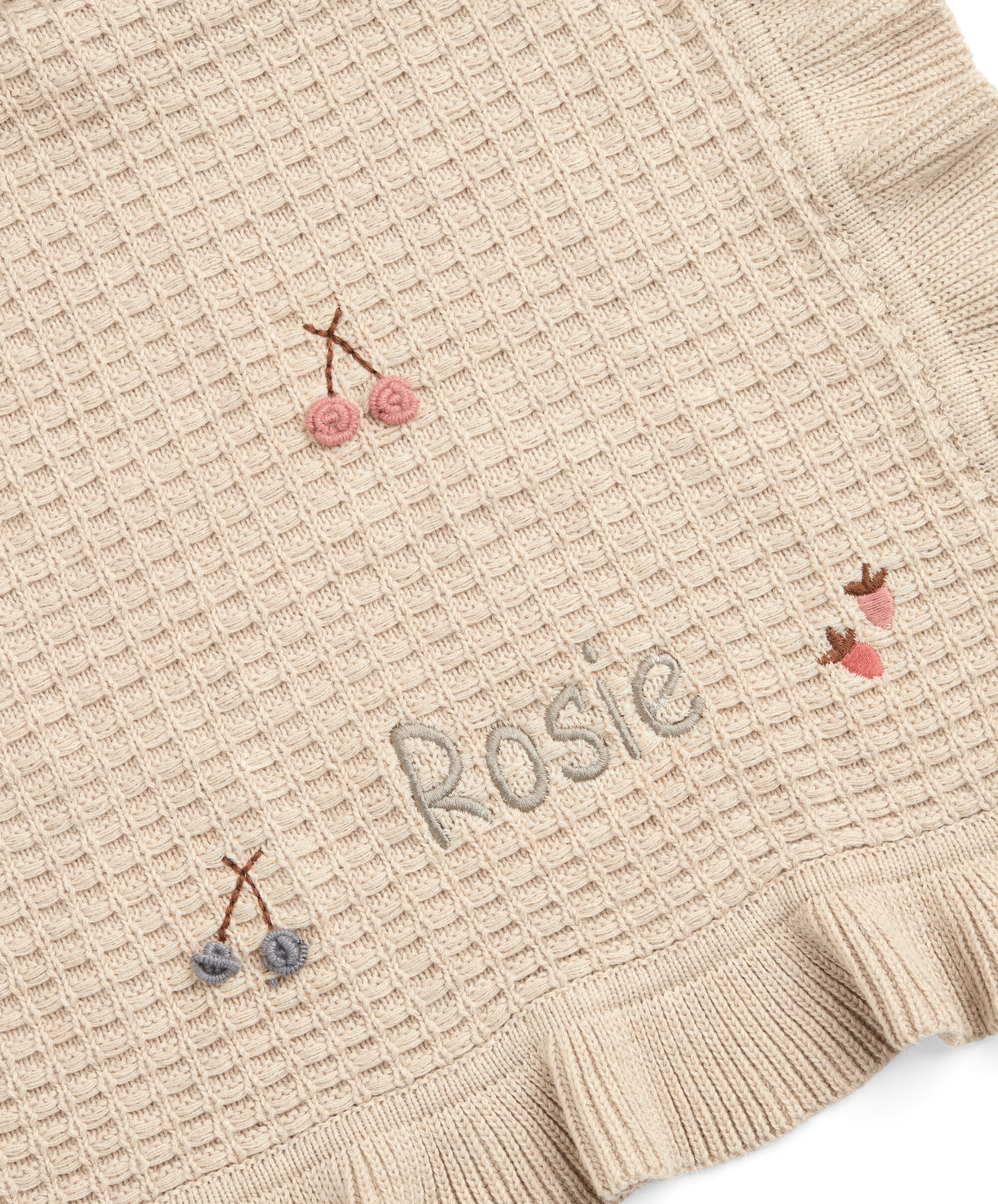 Knitted Blanket - Berry Frill image number 5