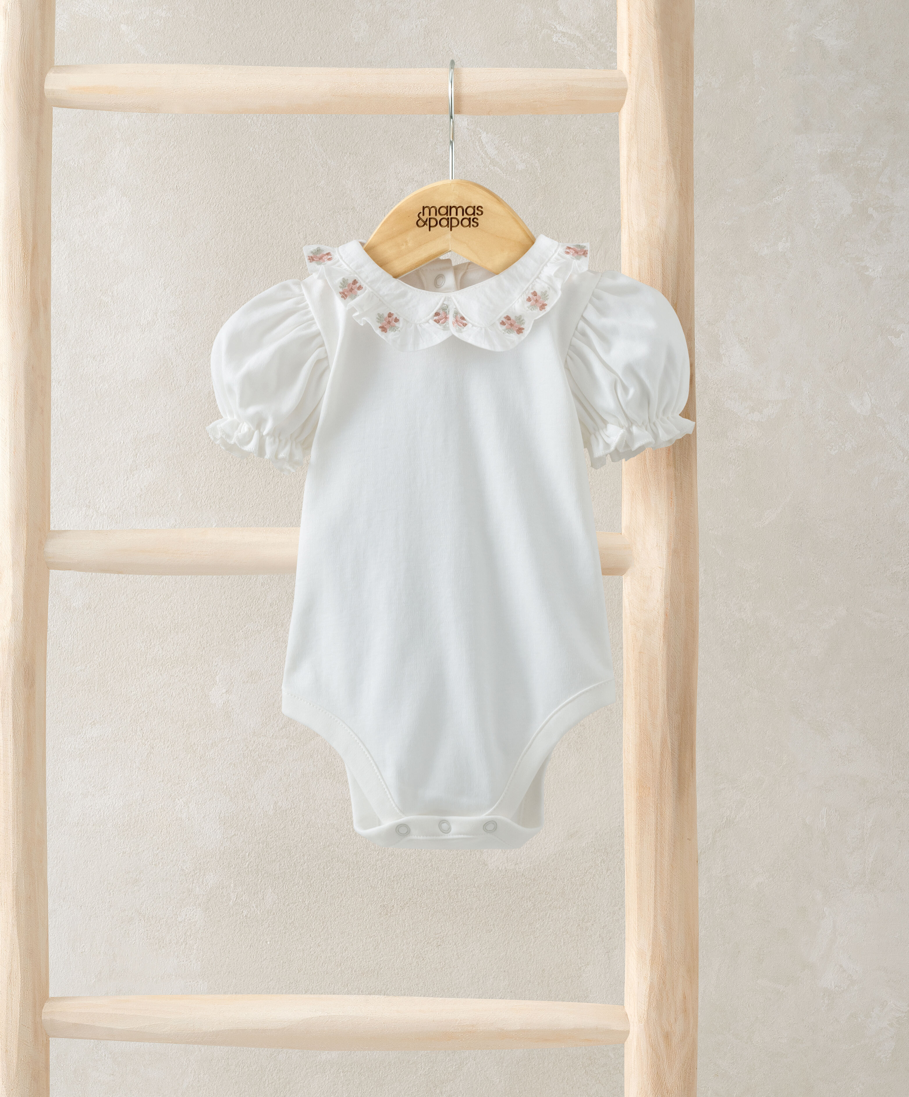 Embroidered Collar Bodysuit image number 1