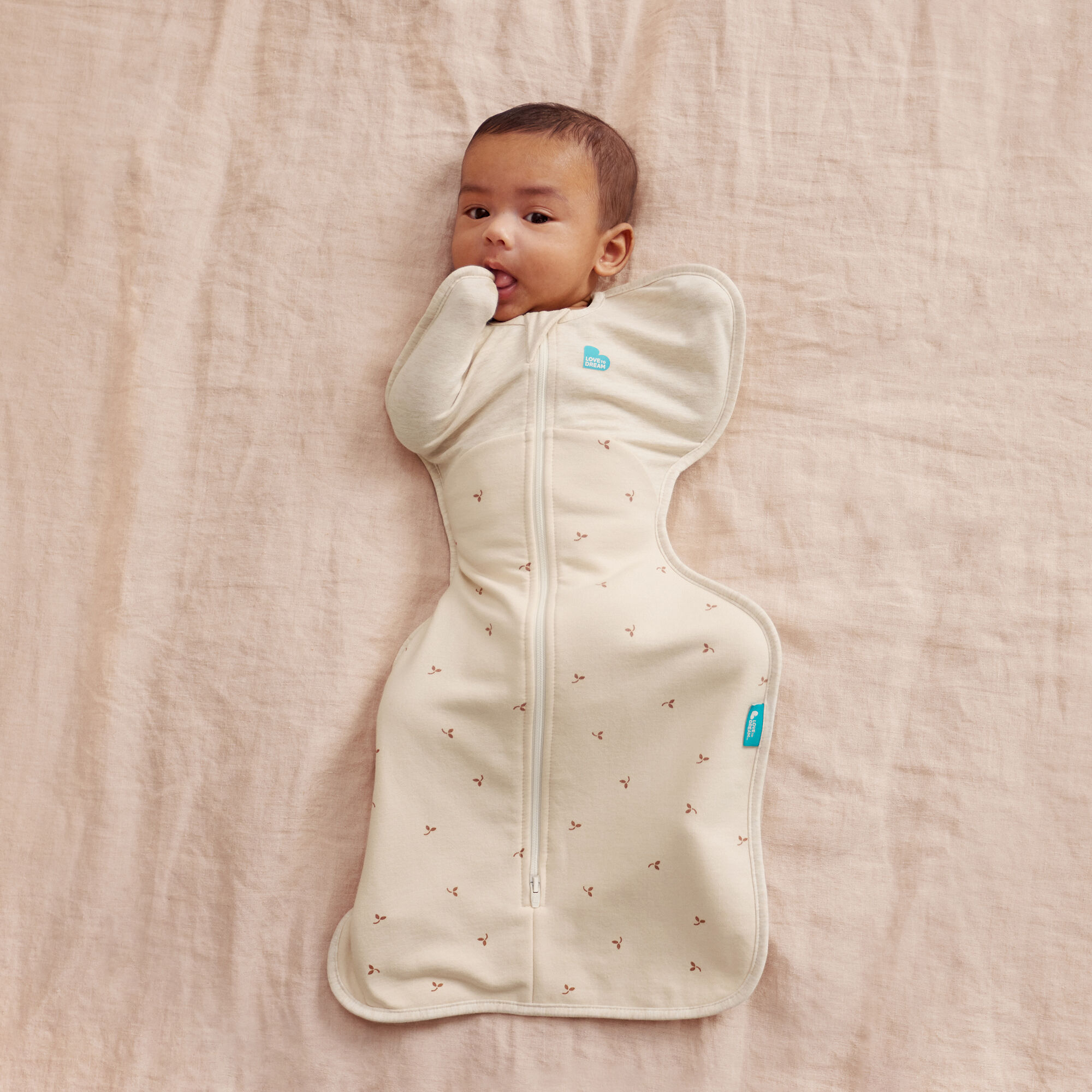 Love to Dream Swaddle Up 1.5T Stretch CottonFleece Twigs - Oatmeal image number 1