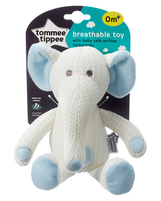 Tommee Tippee Breathable Toy, Eddy The Elephant - Blue