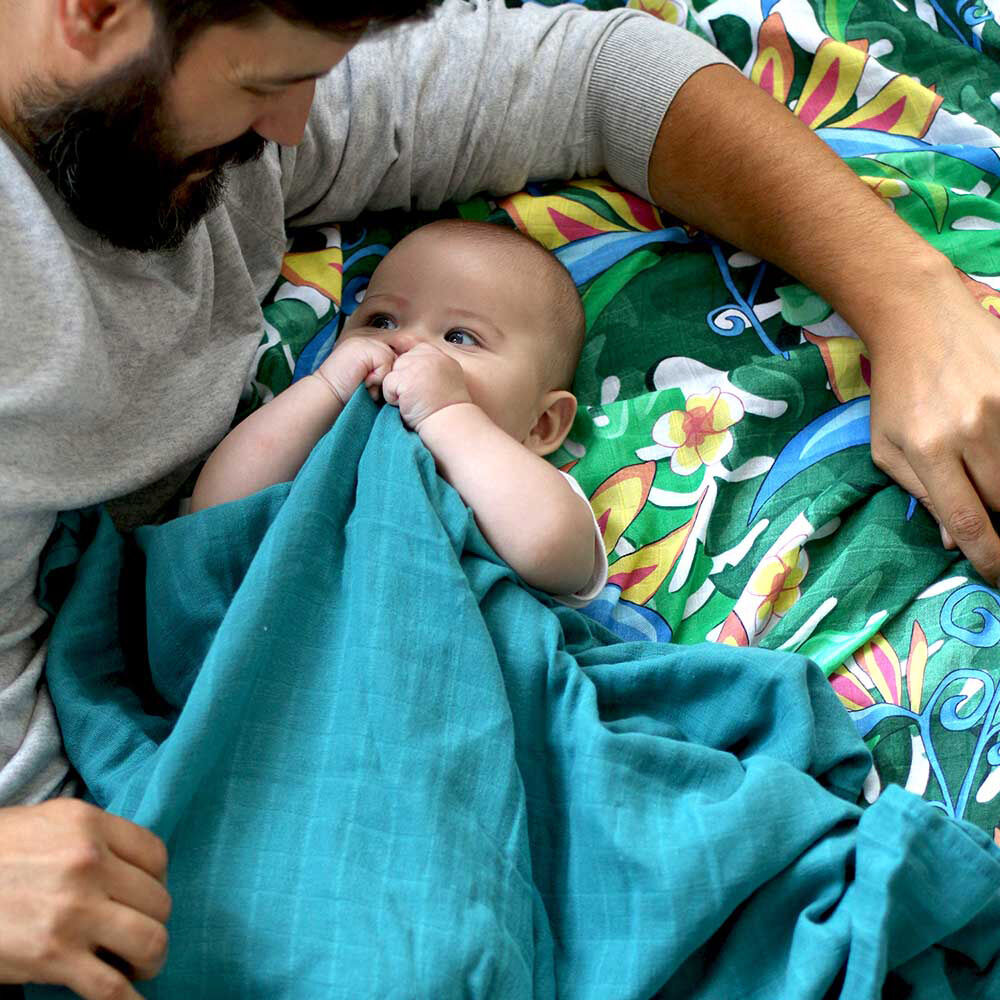 Tommy Lise Muslin Swaddle - Lush Garden (120x120cm) image number 4