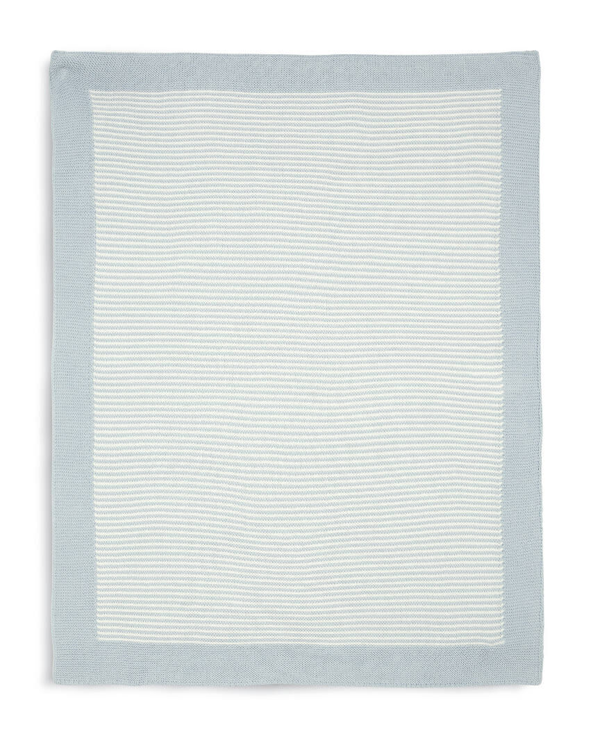 Knitted Blanket Blue & White image number 2