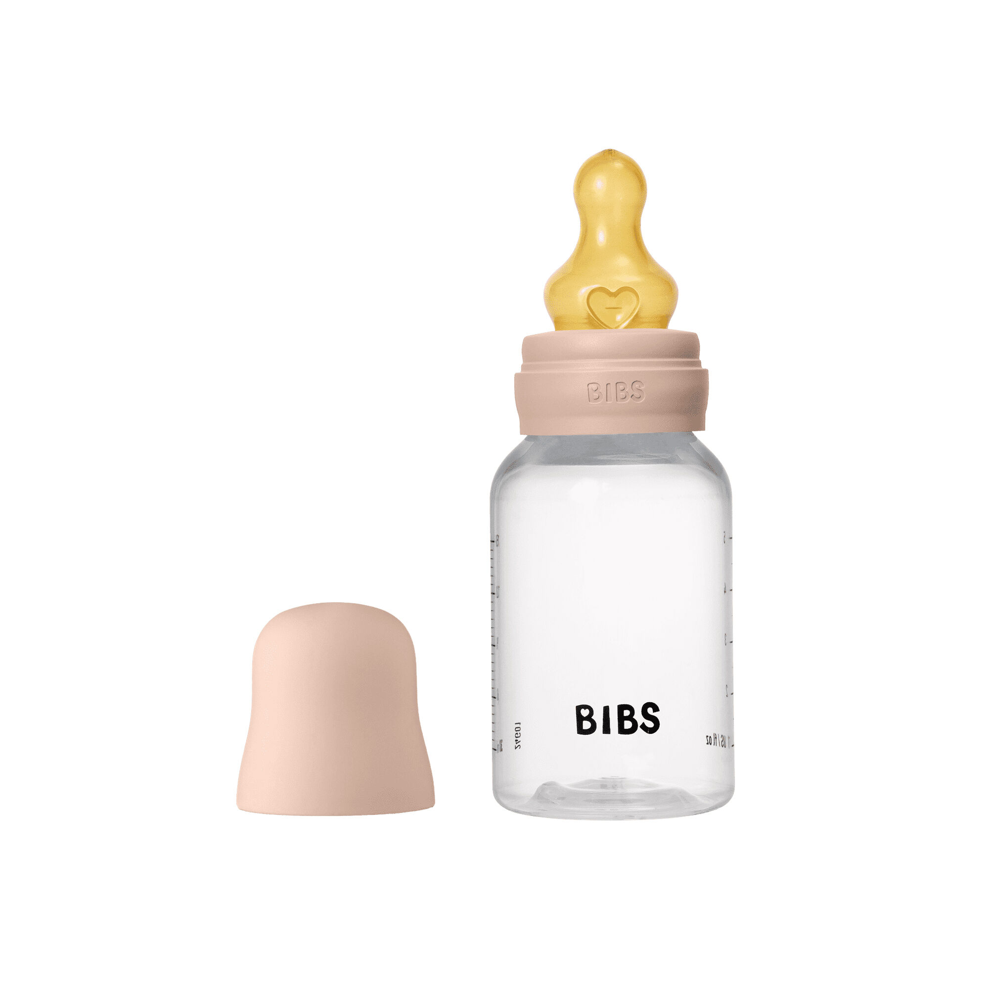 BIBS Baby Bottle Round Nipple Latex 1 Pack 150 Ml Slow Flow Blush image number 2