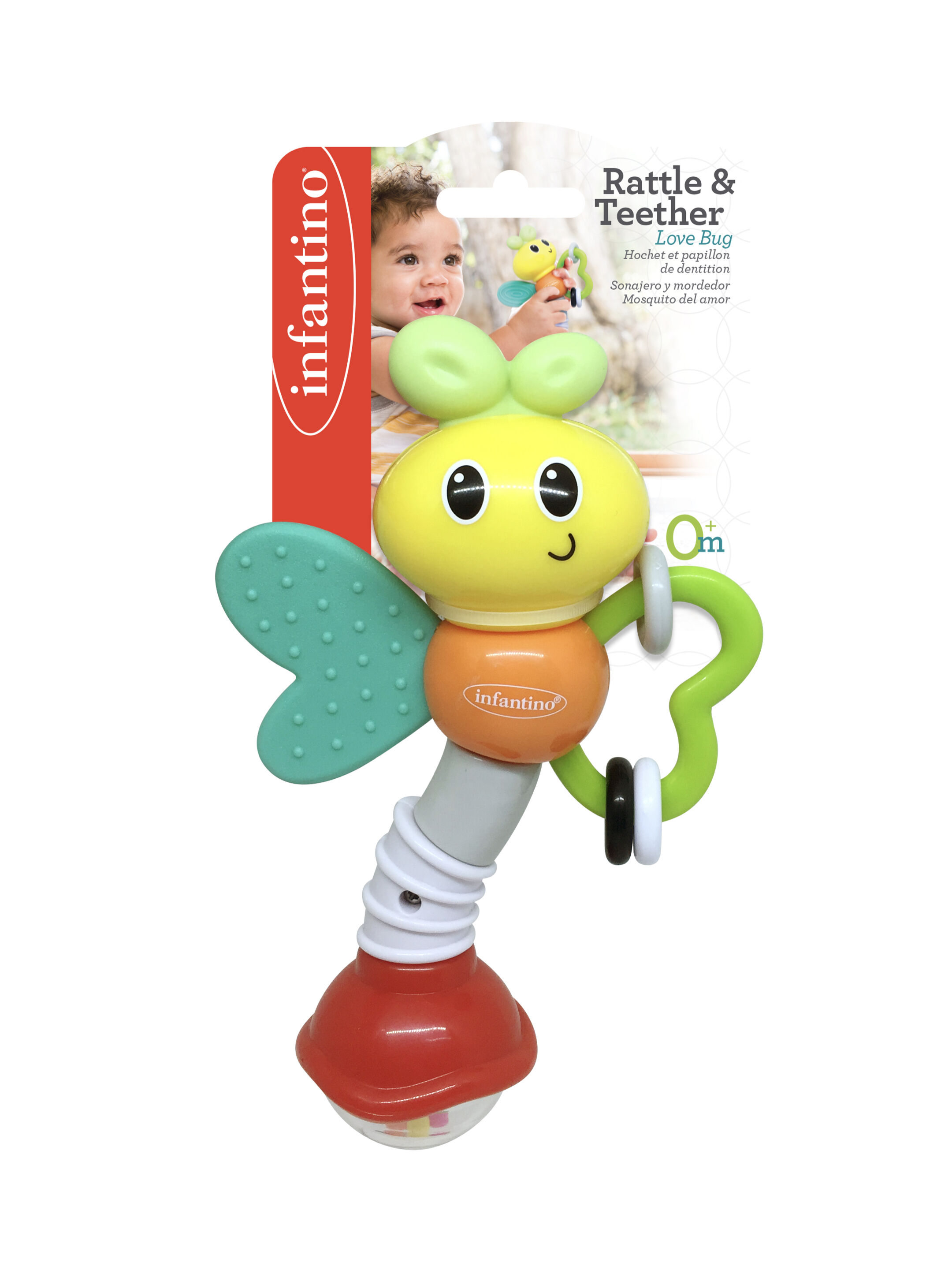 Infantino Rattle & Teether Love Bug image number 2