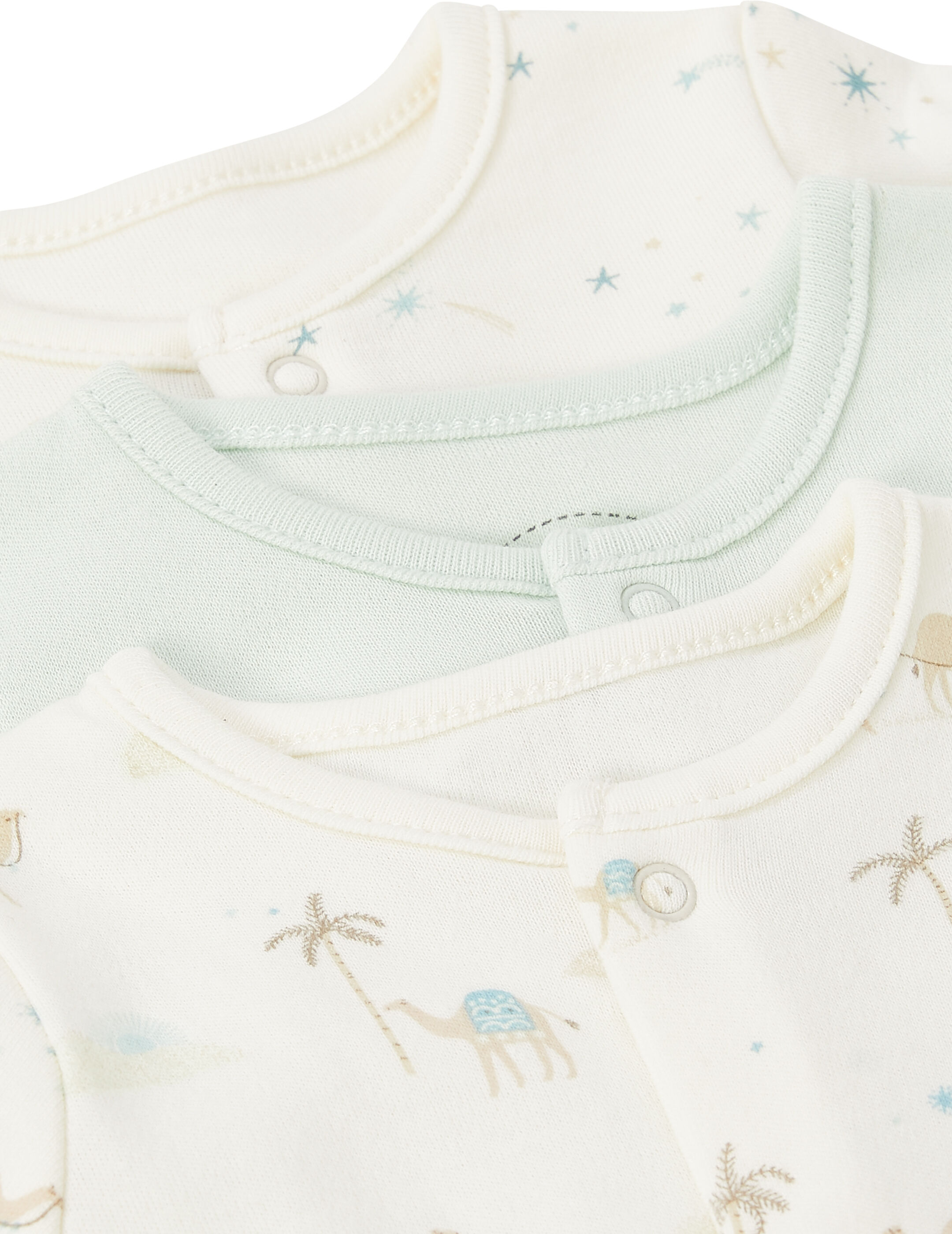 3 Pack Desert Sleepsuits image number 2