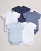 5 pack Mix Short Sleeve Bodysuits Blue- 12-18 months image number 1