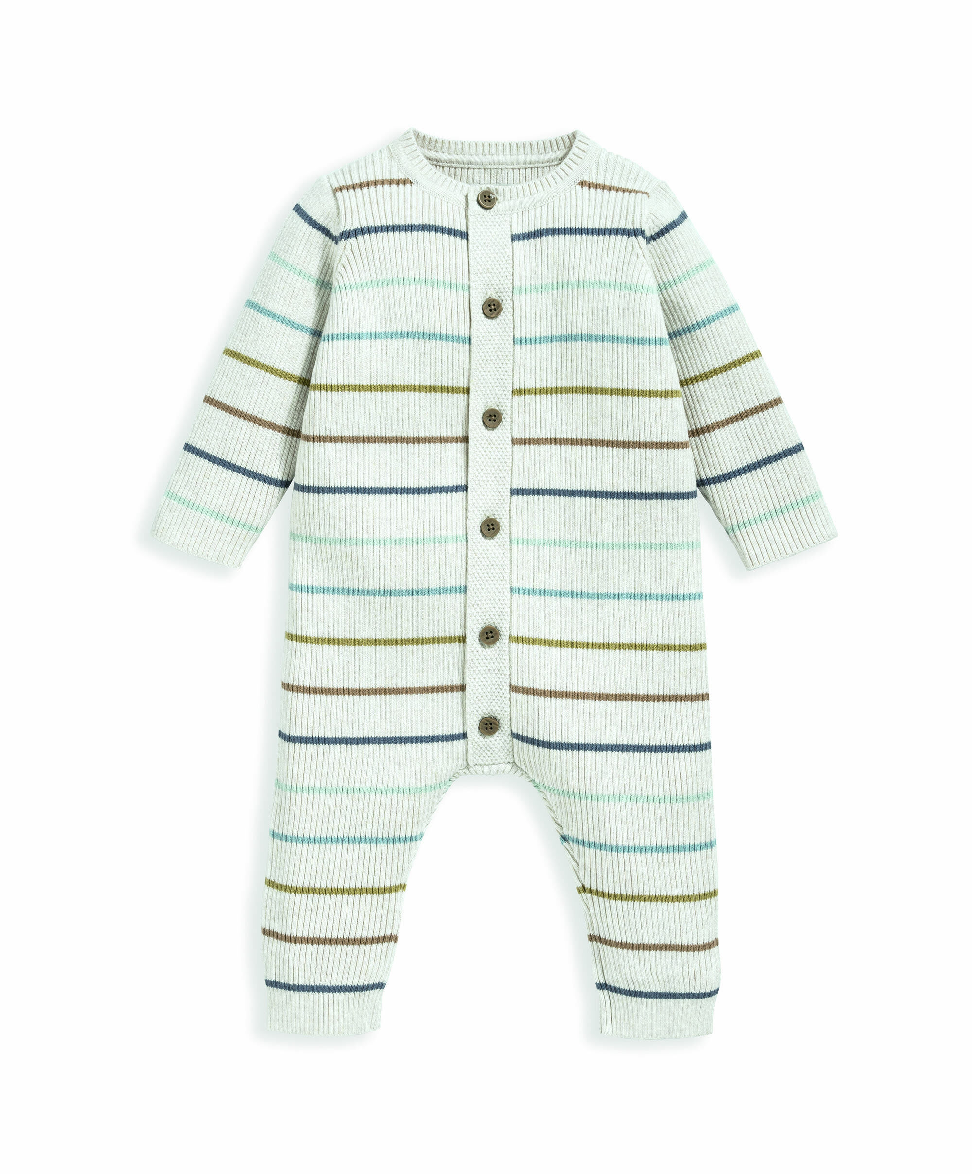 Stripe Rib Knit Romper image number 2