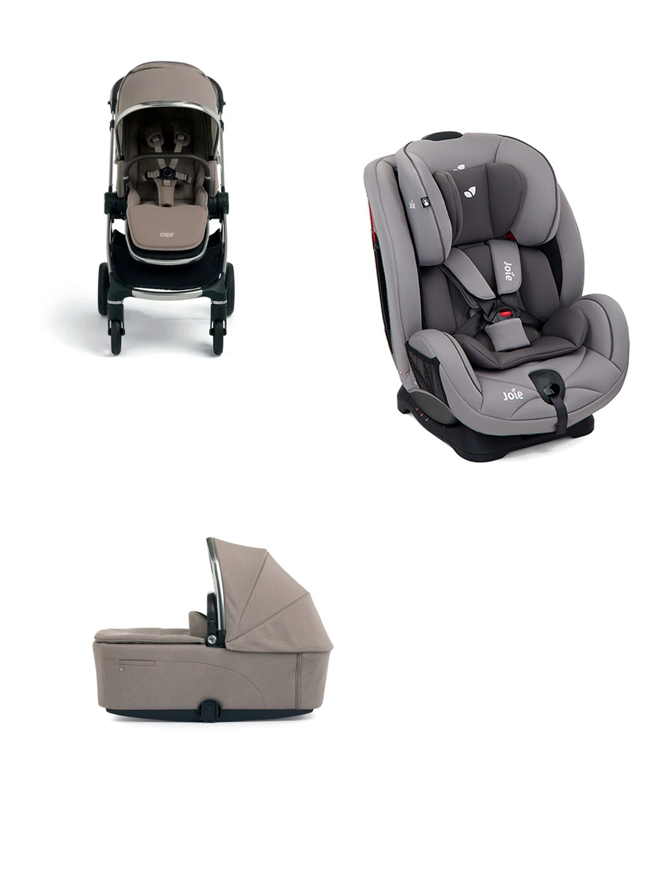 Vardo Heritage Pushchair 3 Piece Bundle with Joie Stages Car Seat - Grey image number 1