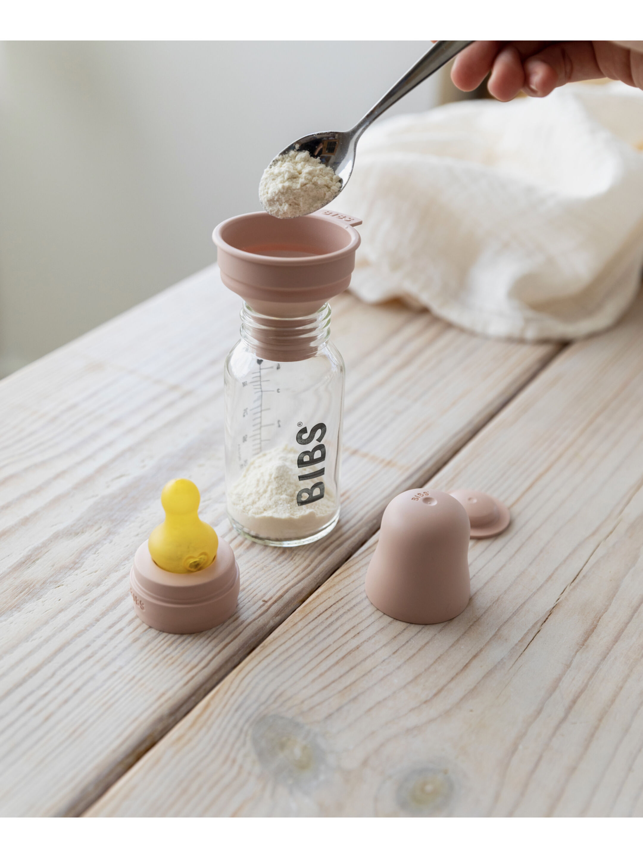 Bibs Baby Glass Bottle - Ivory (110 ml) image number 3