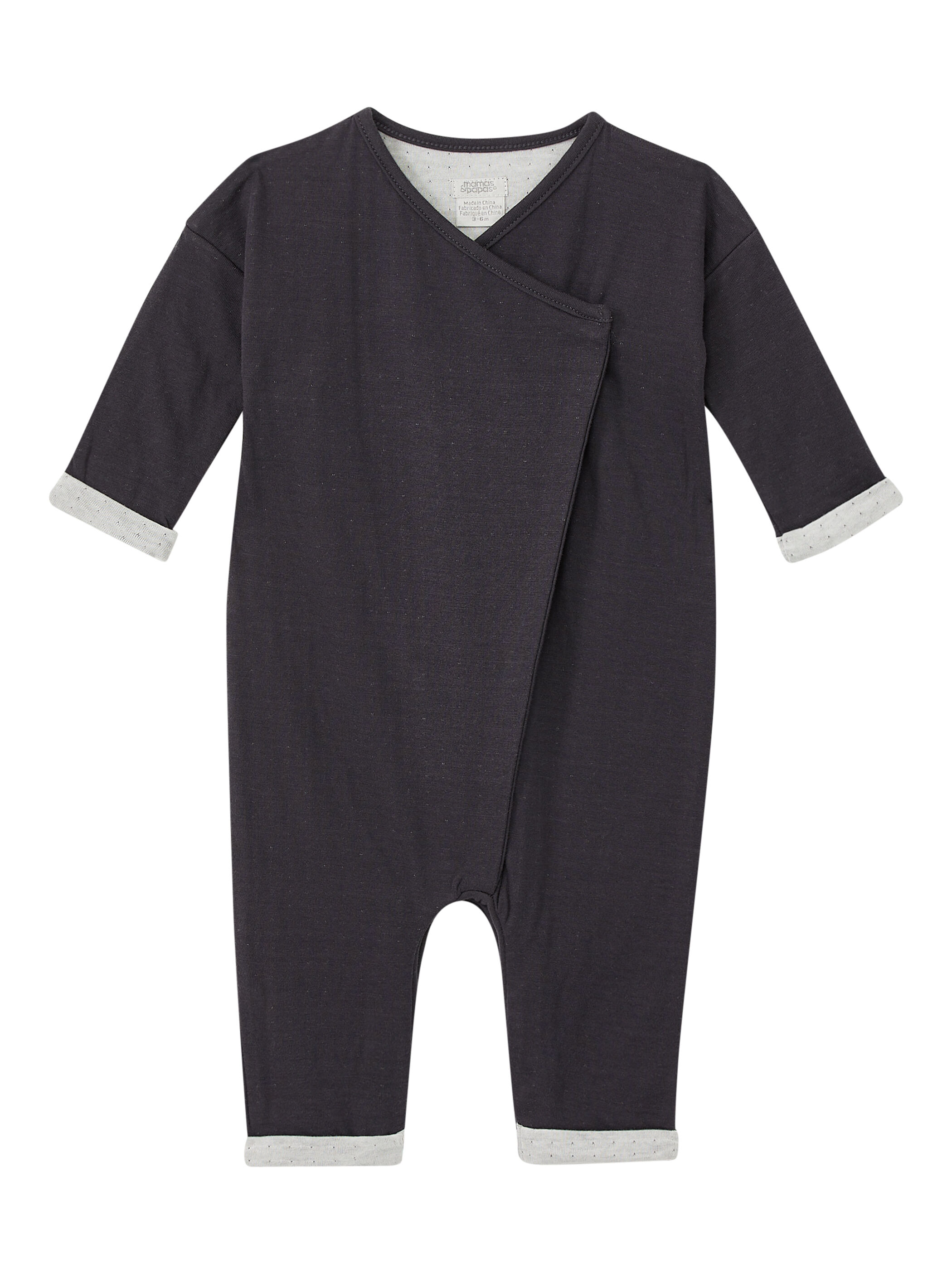 Charcoal Wrap Romper image number 1