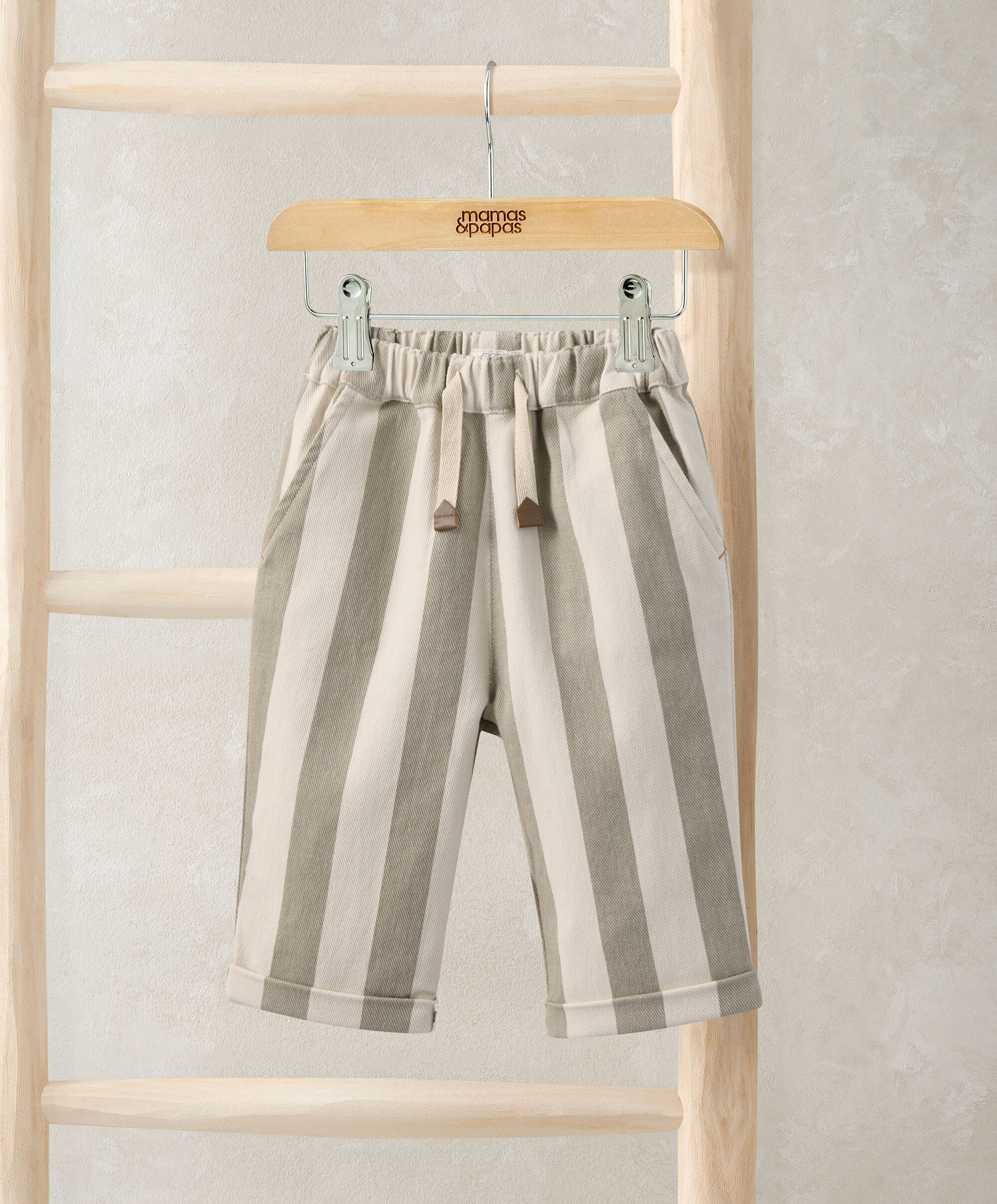 Stripped Twill Joggers image number 1