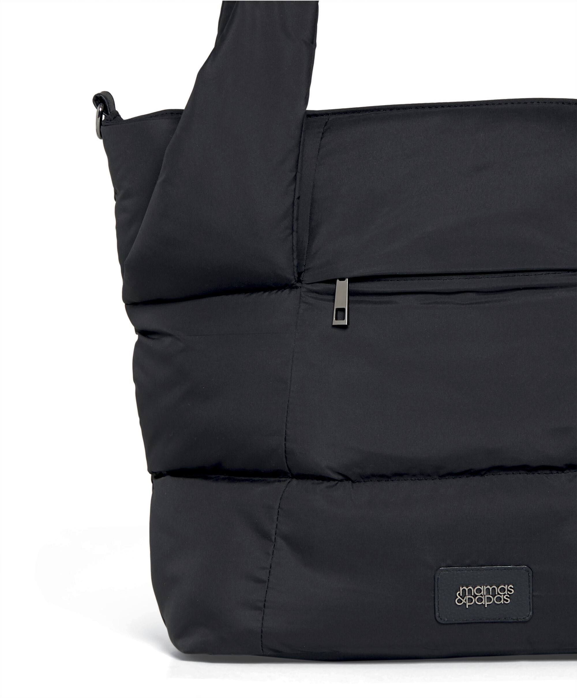 Quilted Tote Bag - Black image number 4