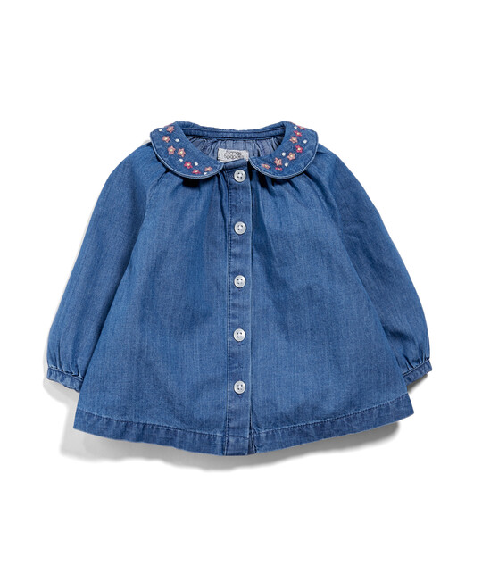 Chambray Collar Blouse image number 1