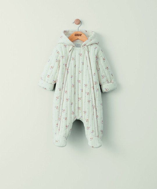Berry Floral All Over Print Pramsuit image number 1