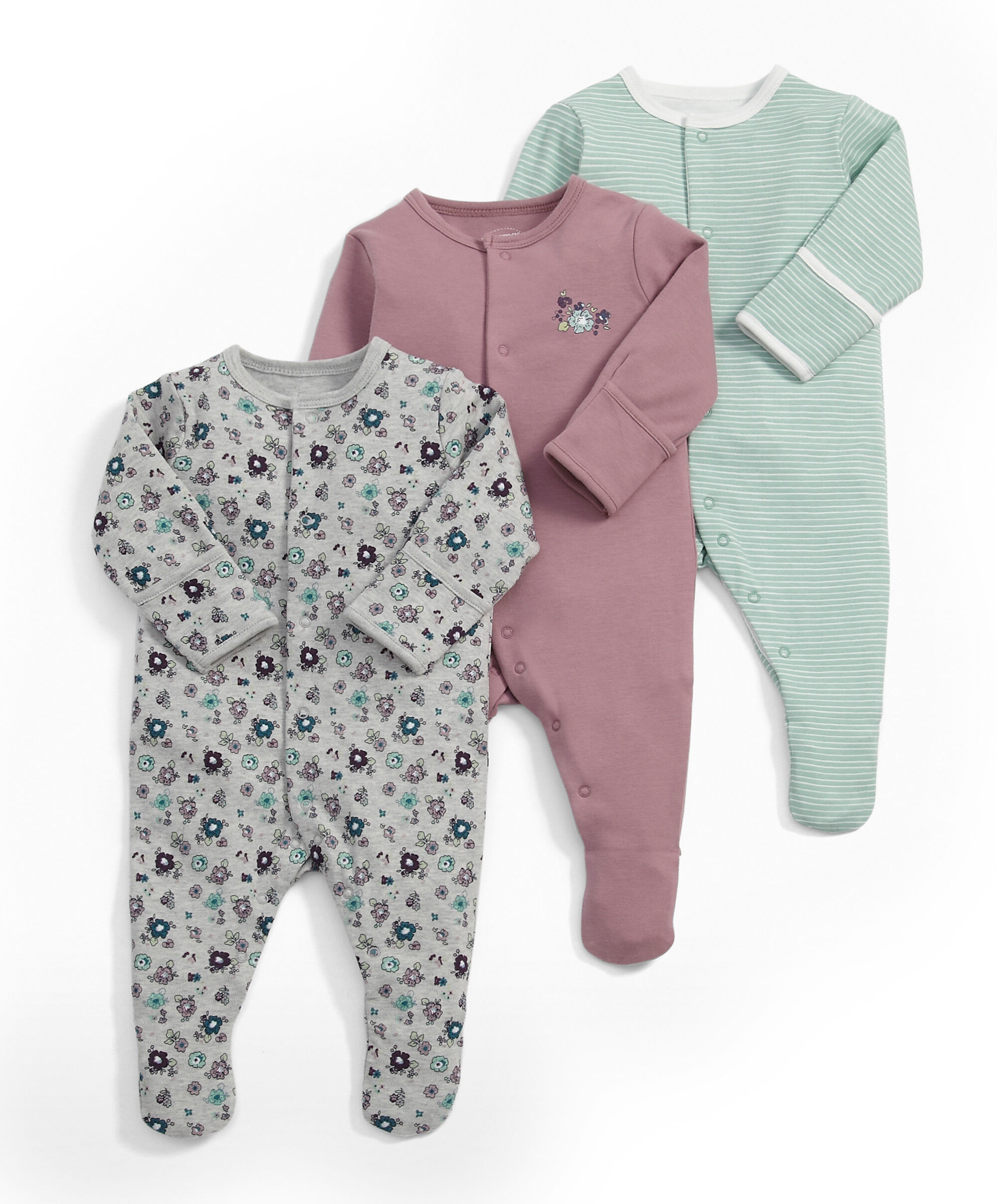 Pansy Print All-in-Ones (Set of 3) image number 1