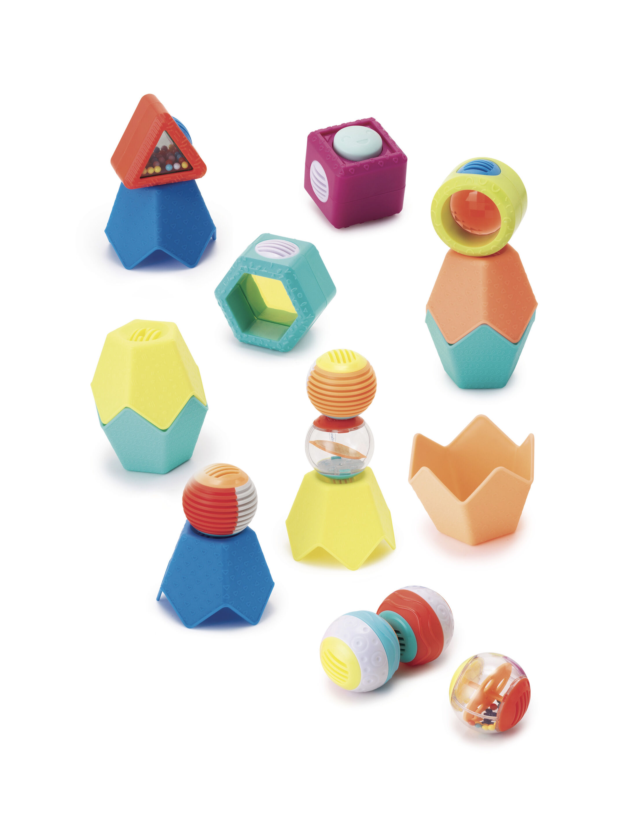 Infantino Balls, Blocks & Cups Stack & Link Playset image number 2