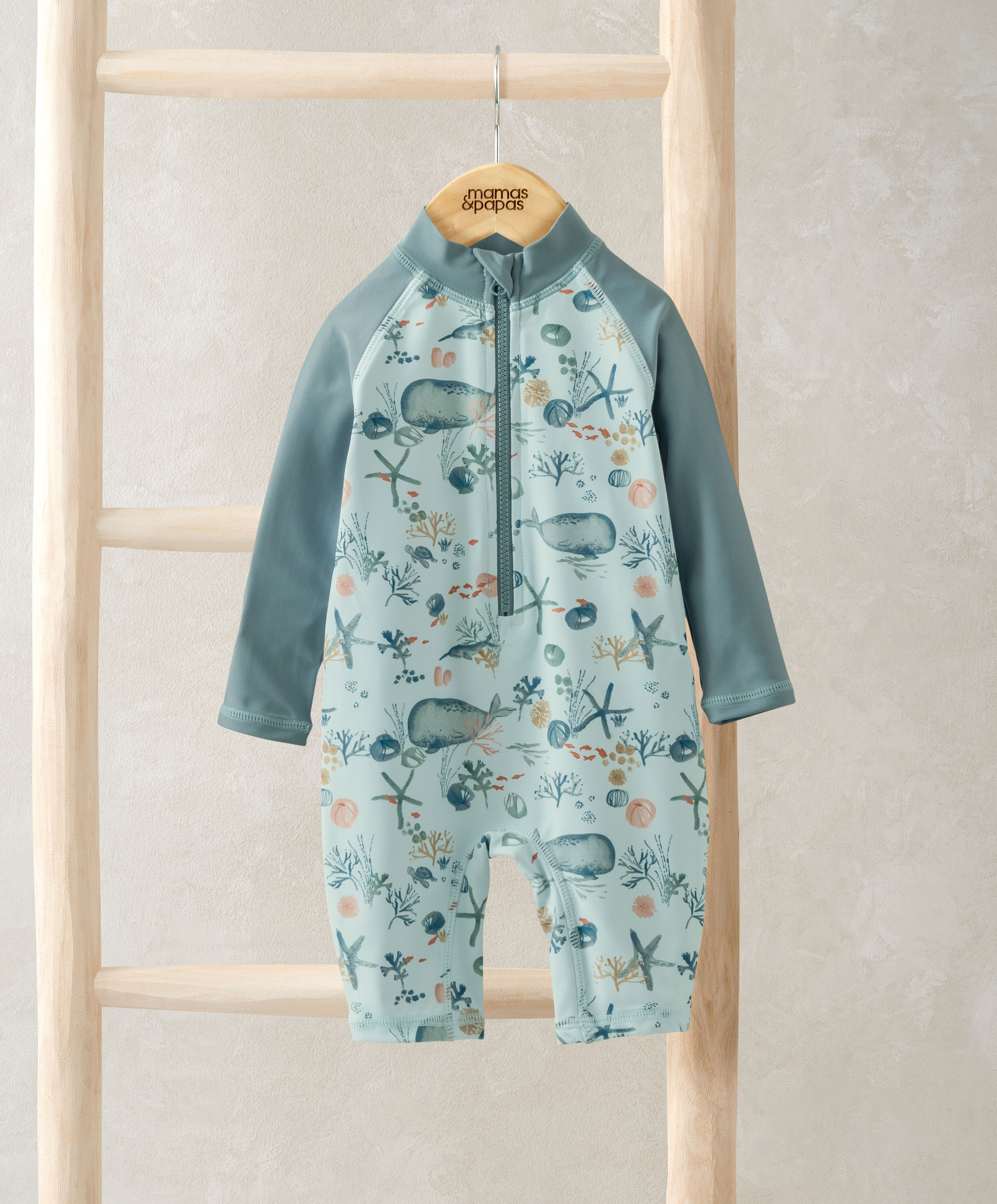 Long Sleeve Whale Print Rashsuit image number 1