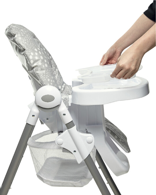 Baby Snug Cherry with Grey Spot Highchair image number 4
