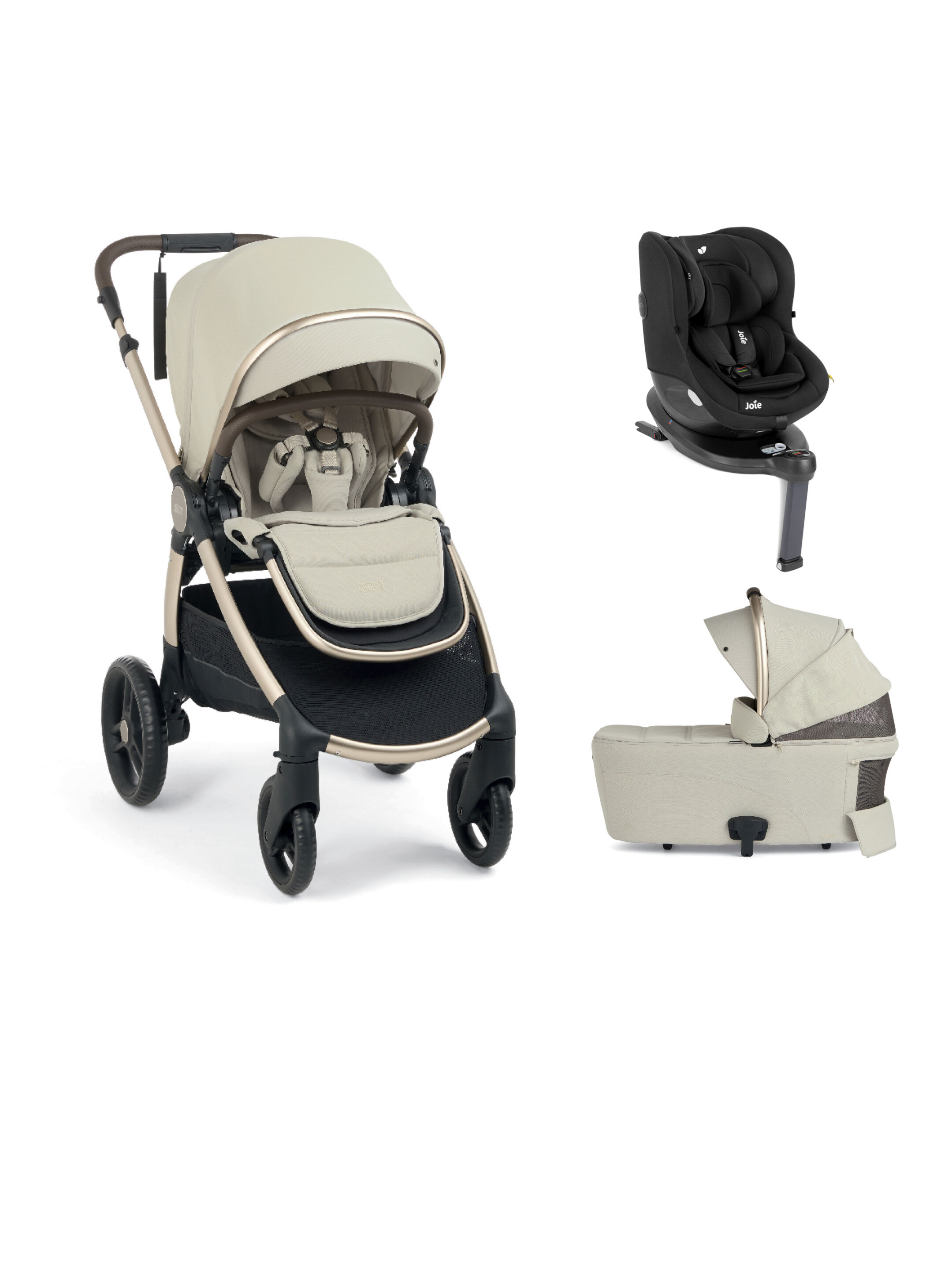 Ocarro 2 Pushchair and Carrycot Bundle with Joie i-Spin 360 Car Seat (3 Pieces) - Shell image number 1