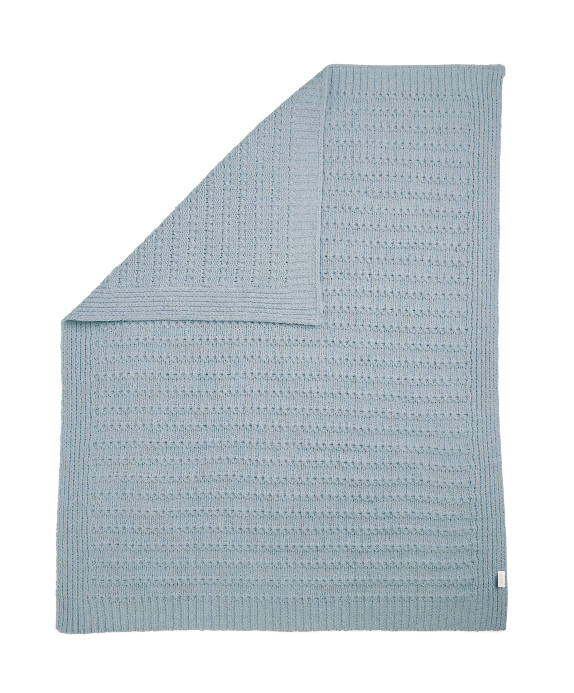 Chenille Blanket - Blue Stripe image number 4