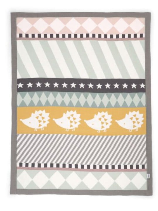 Knitted Blanket - 70 x 90cm - Hedgehog image number 2