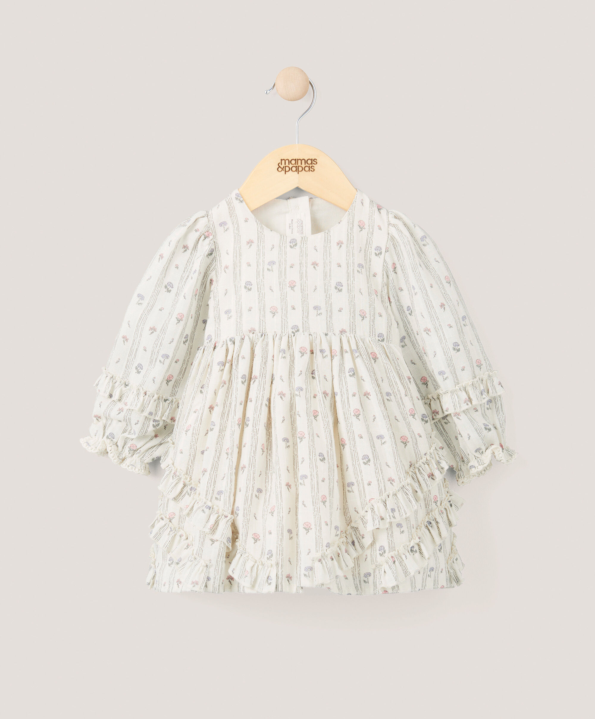 Long Sleeve Ruffle Dress - Floral image number 1