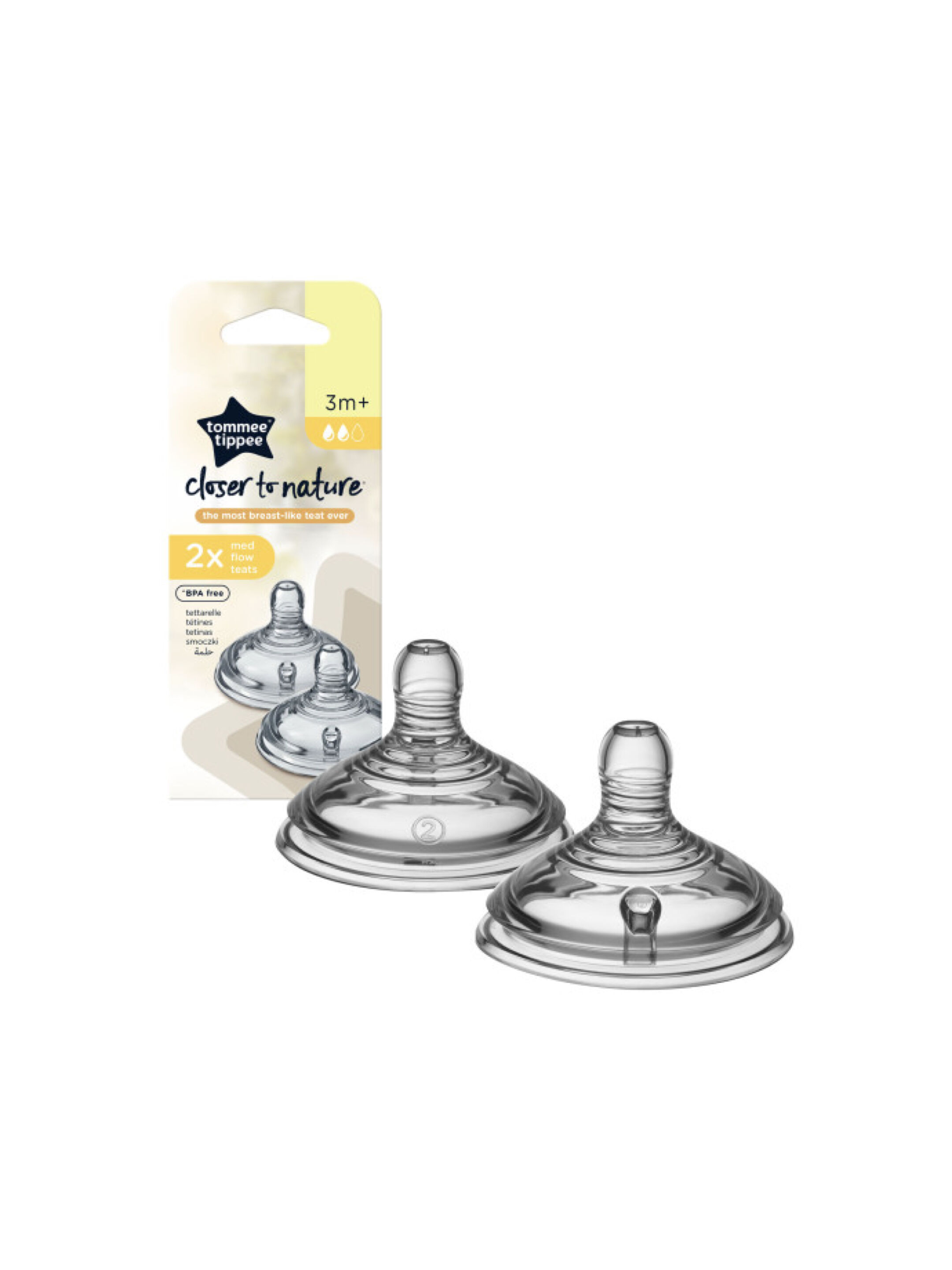 Tommee Tippee Closer to Nature 2 x Medium Flow Teather image number 1