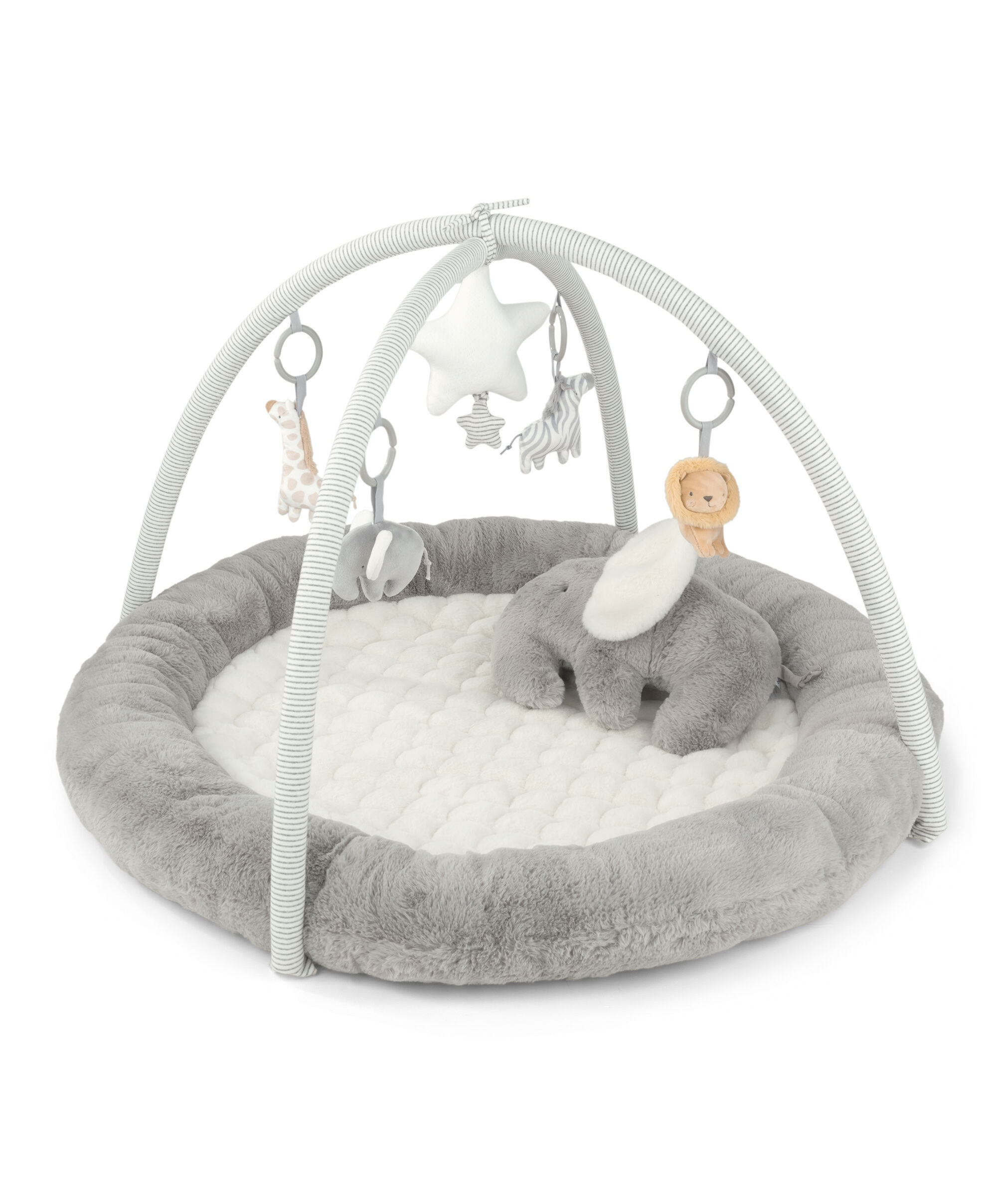 Welcome to the World 3 Piece Elephant Playmat Bundle - Grey image number 2