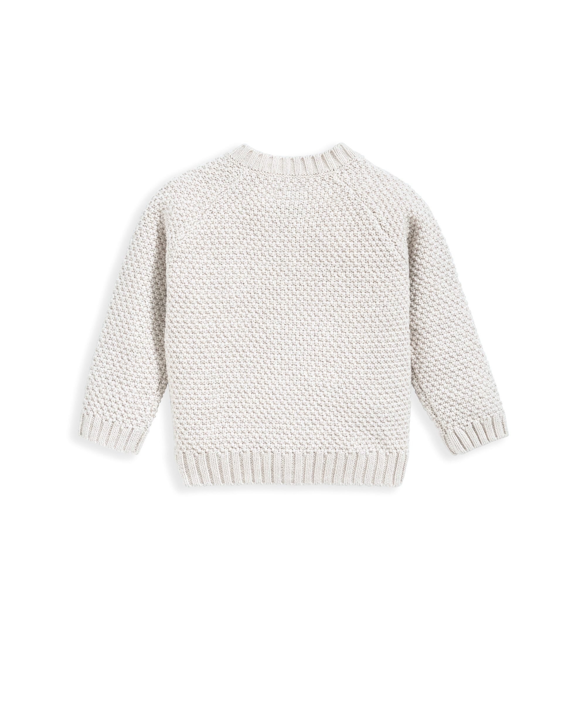 Oatmeal Embroidered Cardigan image number 3