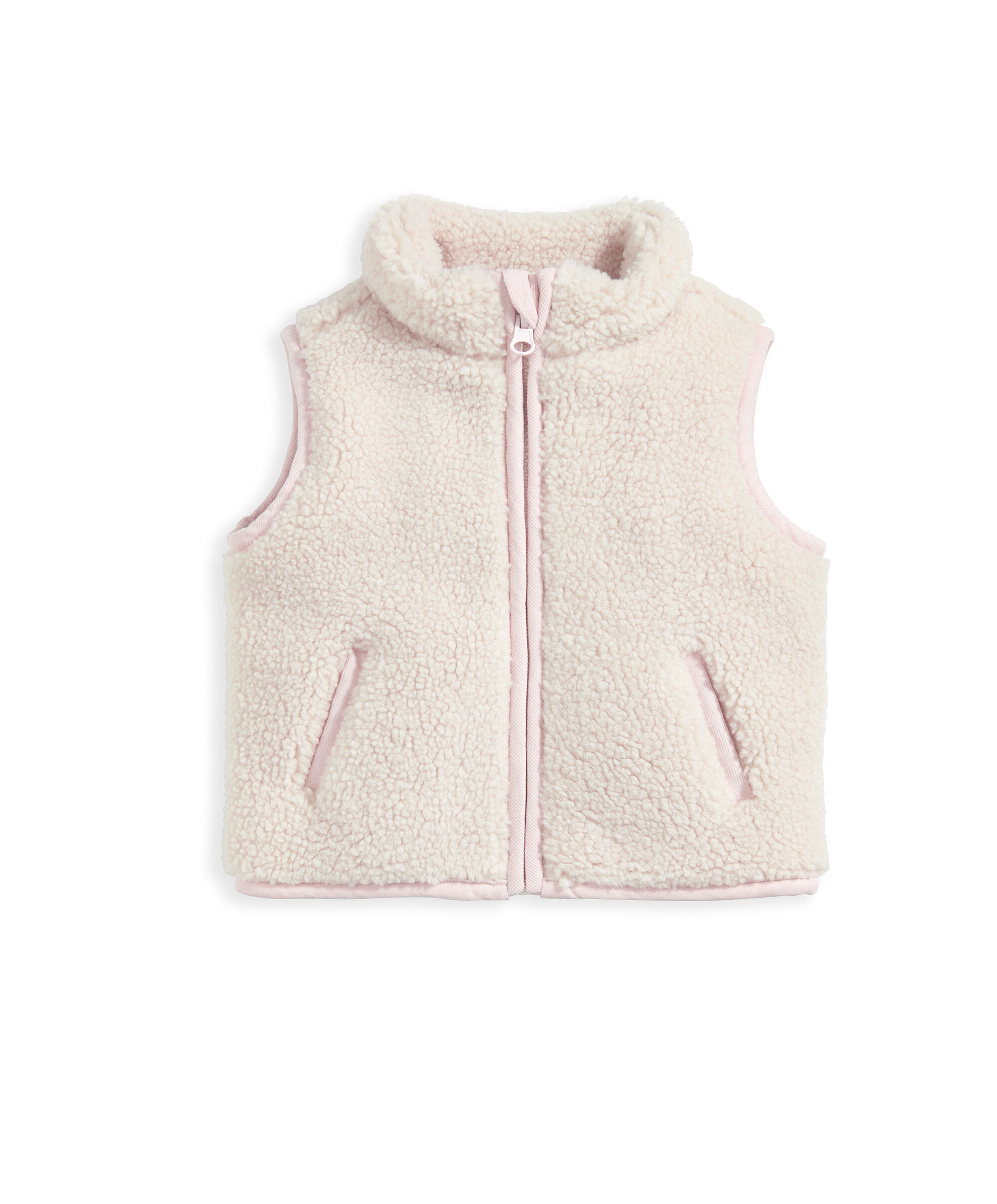 Borg Gilet - Cream/Pink image number 2
