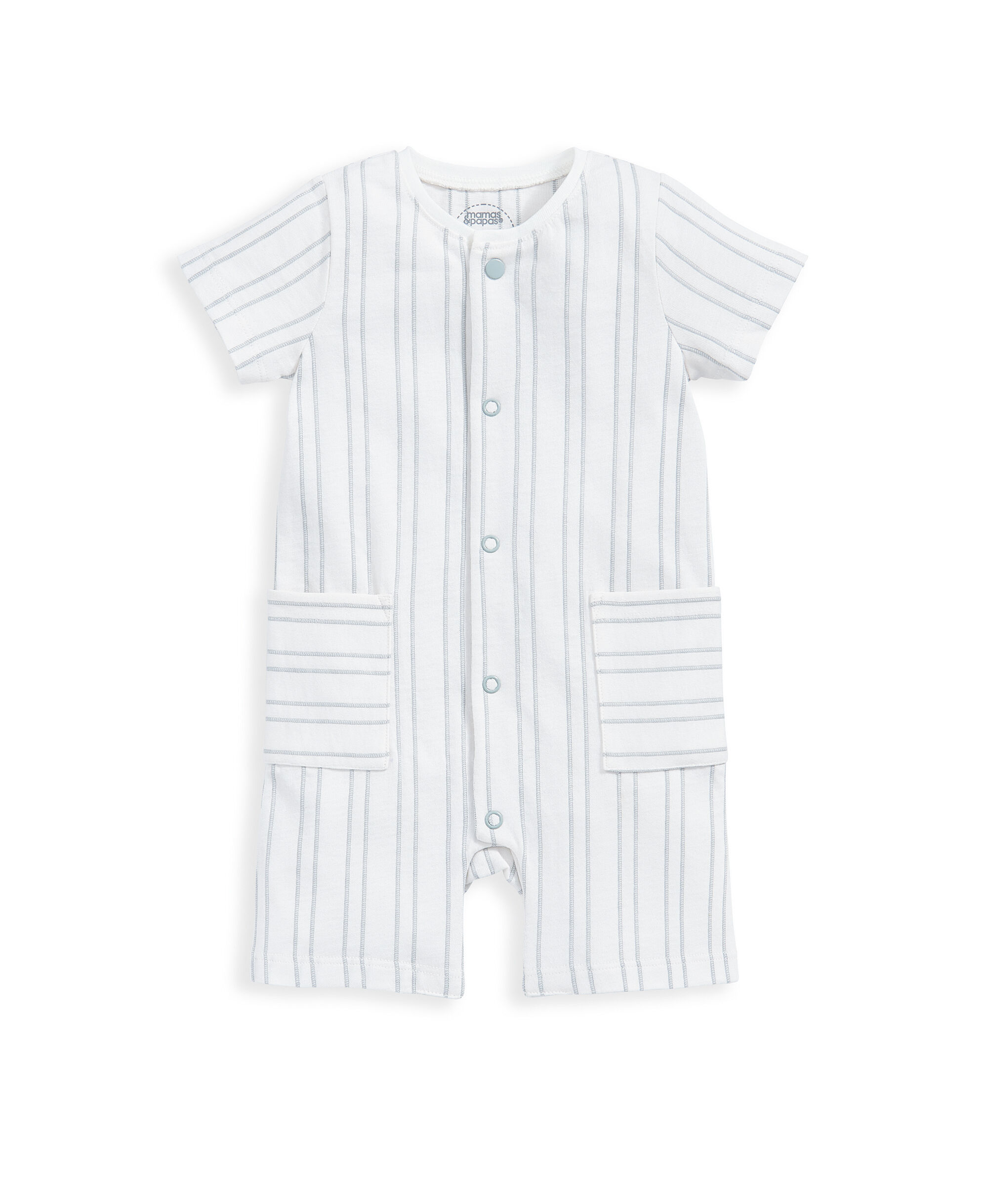 Striped Pocket Romper image number 2