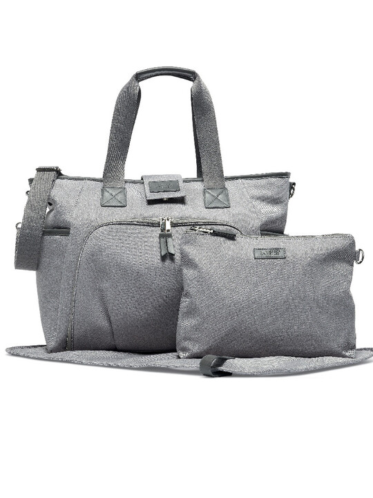 Buy Mamas & Papas Tote Bag - Grey Herringbone - Changing Bags | Mamas ...