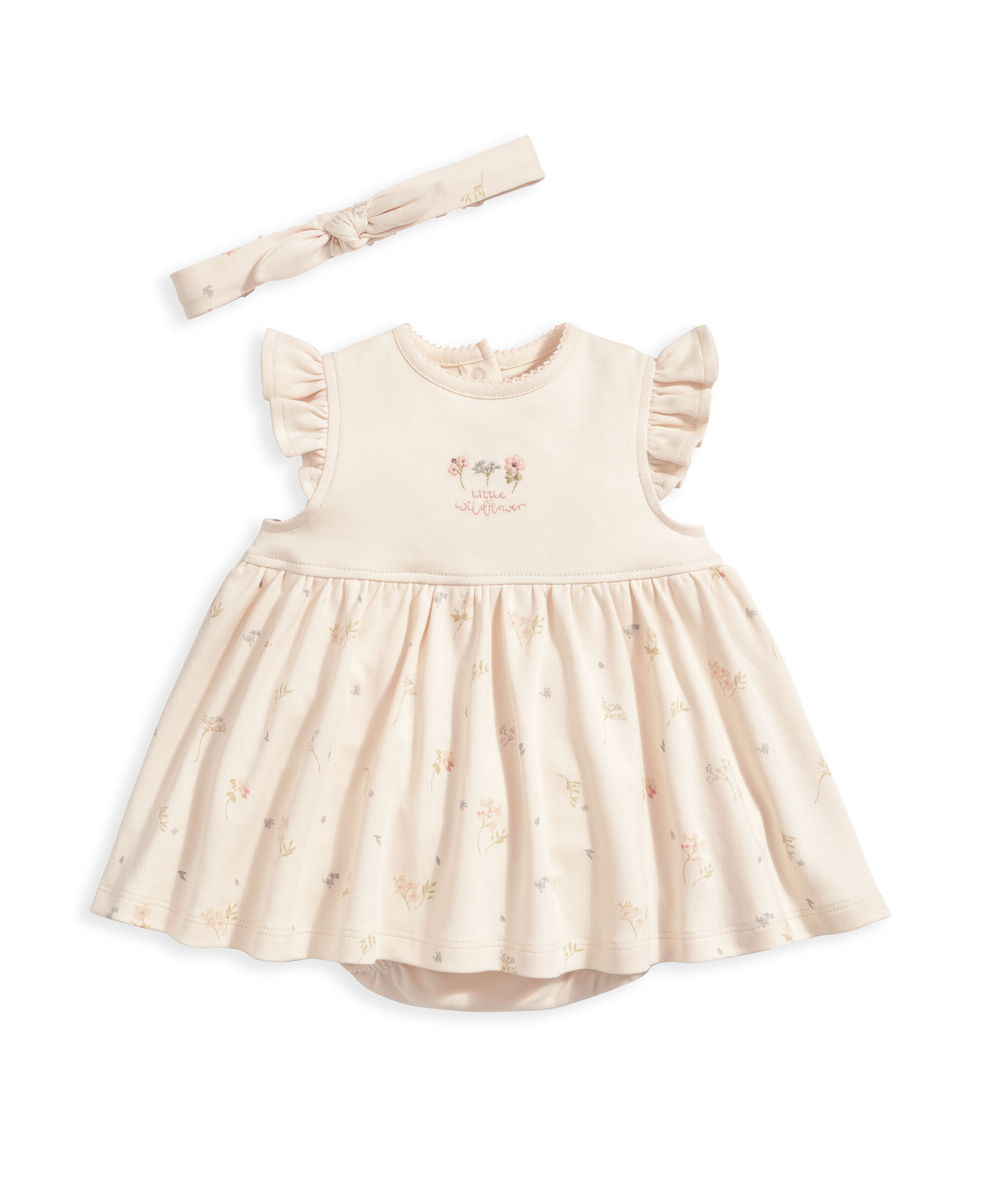 Floral Dress & Headband Outfit Set - Pink image number 2