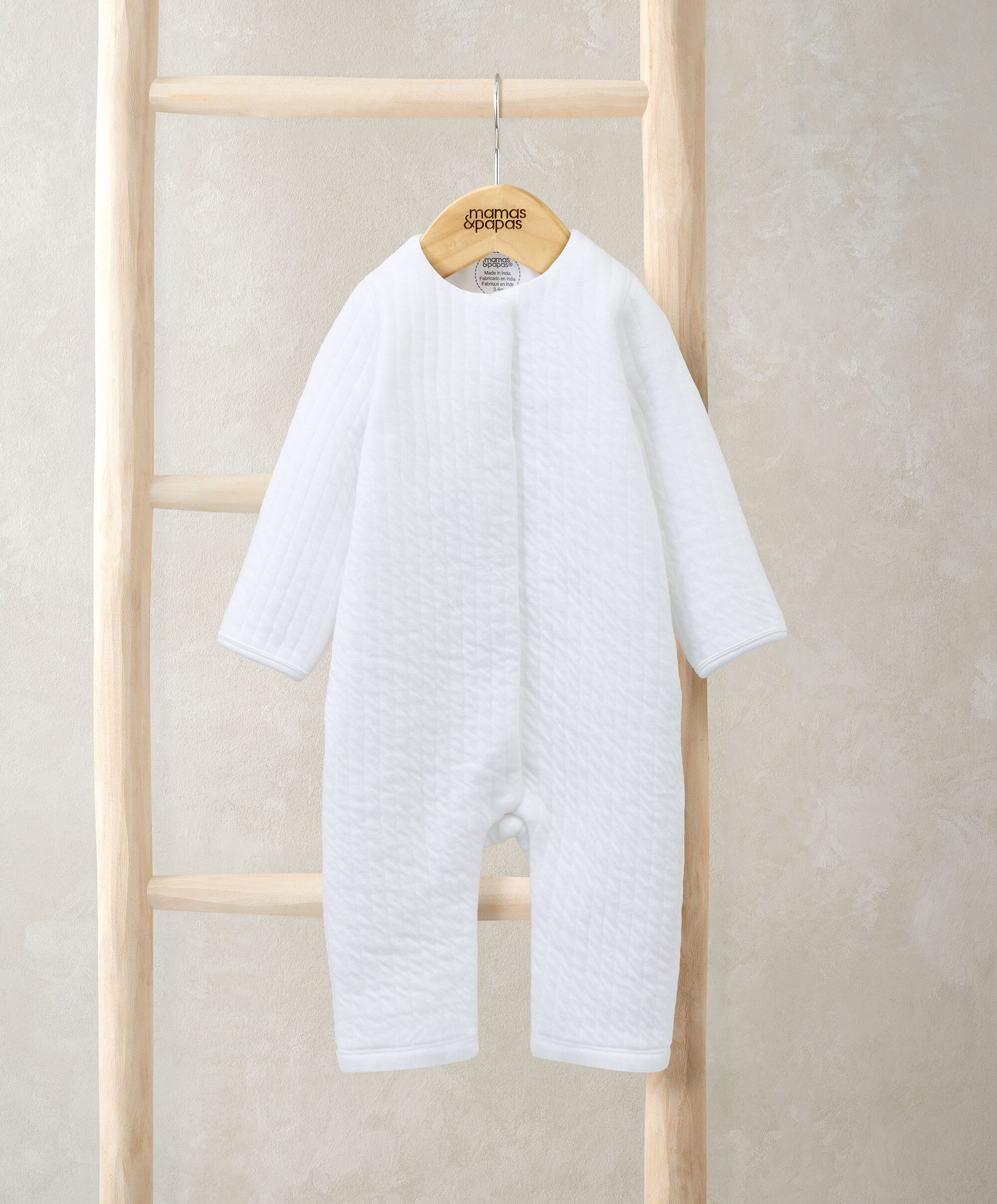 Quilted Romper - White