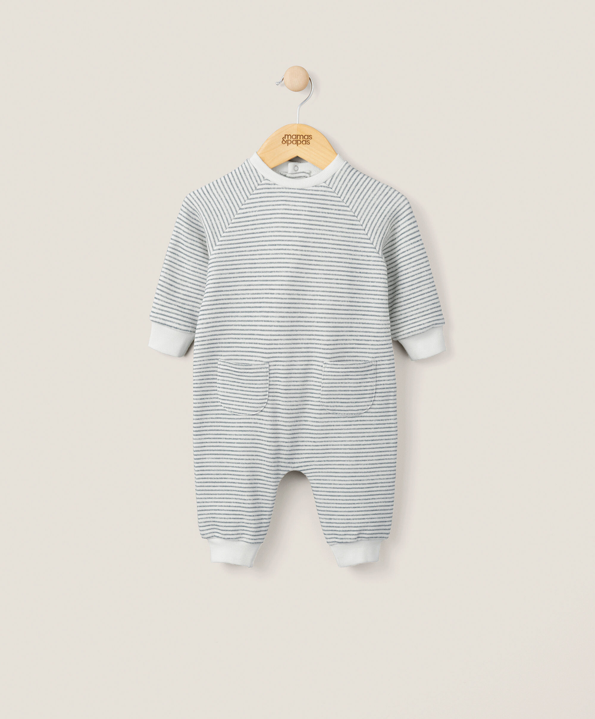 Oversized Stripe Romper - Blue image number 1