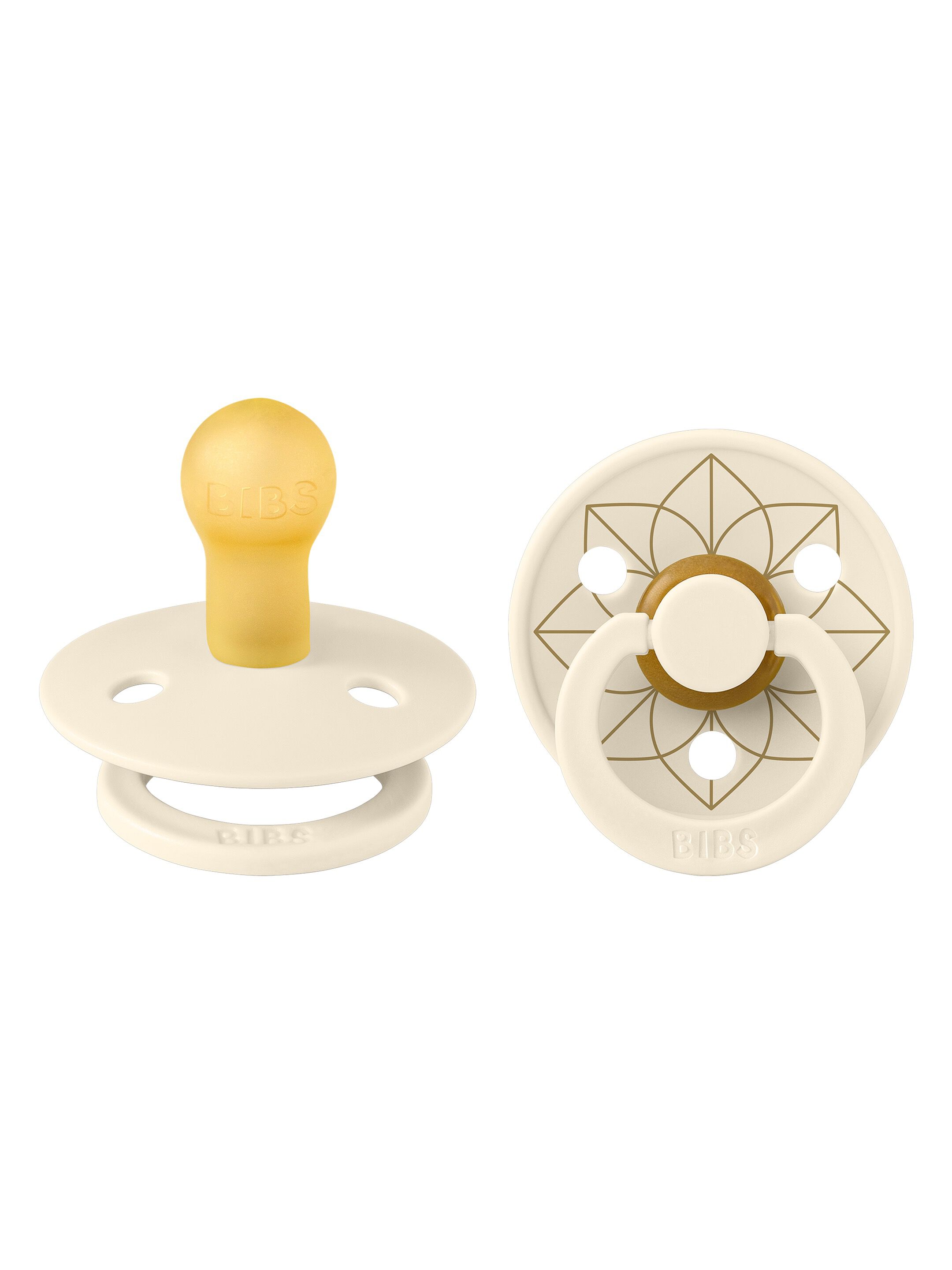 BIBS Pacifier Studio Colour 2 PACK Noor Latex Size 1 Ivory Gold image number 2