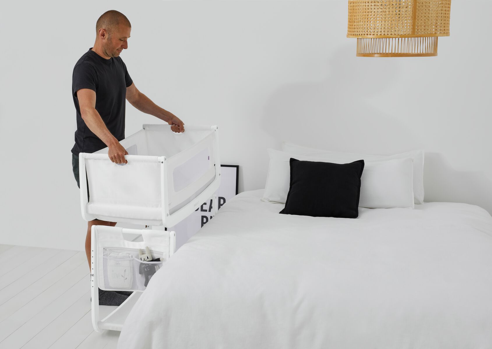 SnuzPod4 Bedside Crib - White image number 6