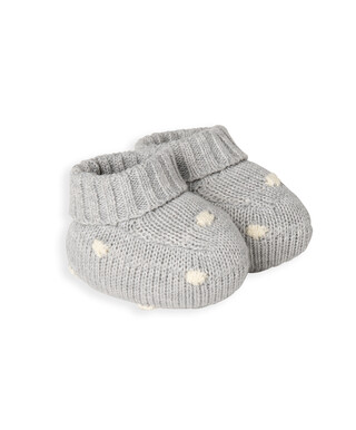 Grey Knitted Spot Booties