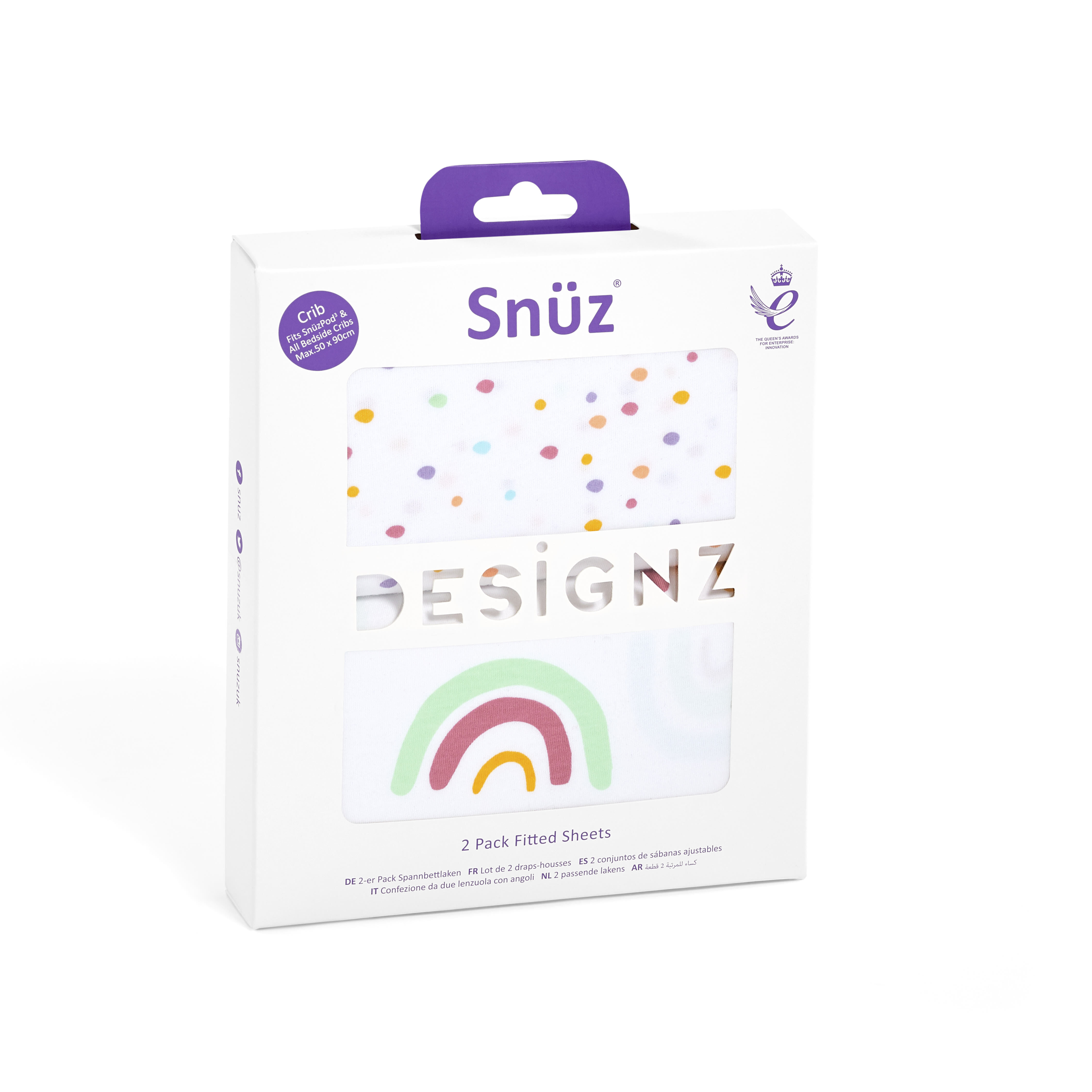 2 Pack Crib Fitted Sheets - Colour Rainbow image number 3