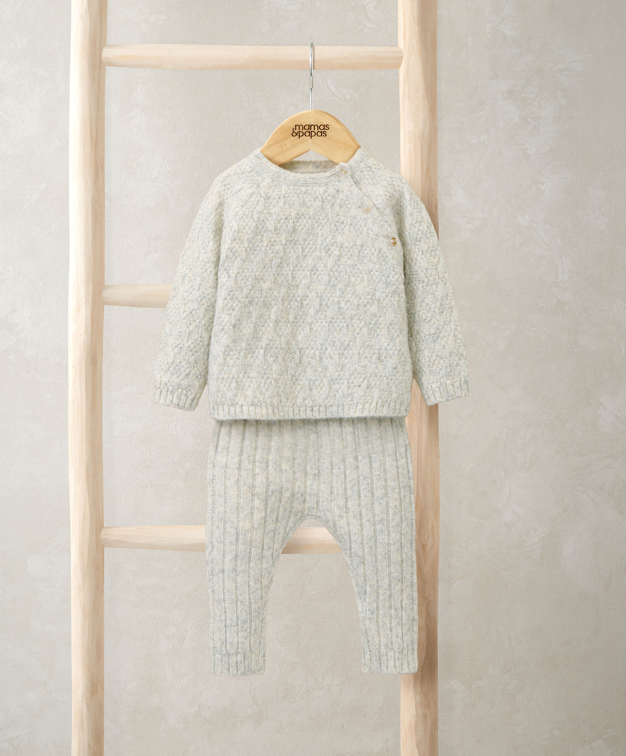 2Pc Grey Knitted Set